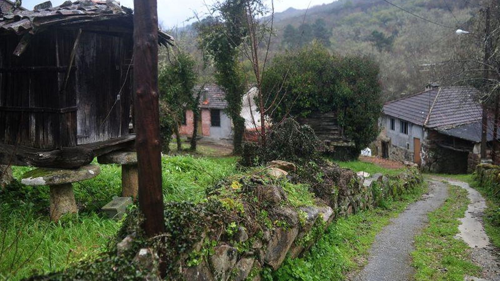 Acceso a Fontedouro (Punxín), aldea deshabitada que vuelve a la vida gracias a sus tres habitantes. (Foto: José Paz)