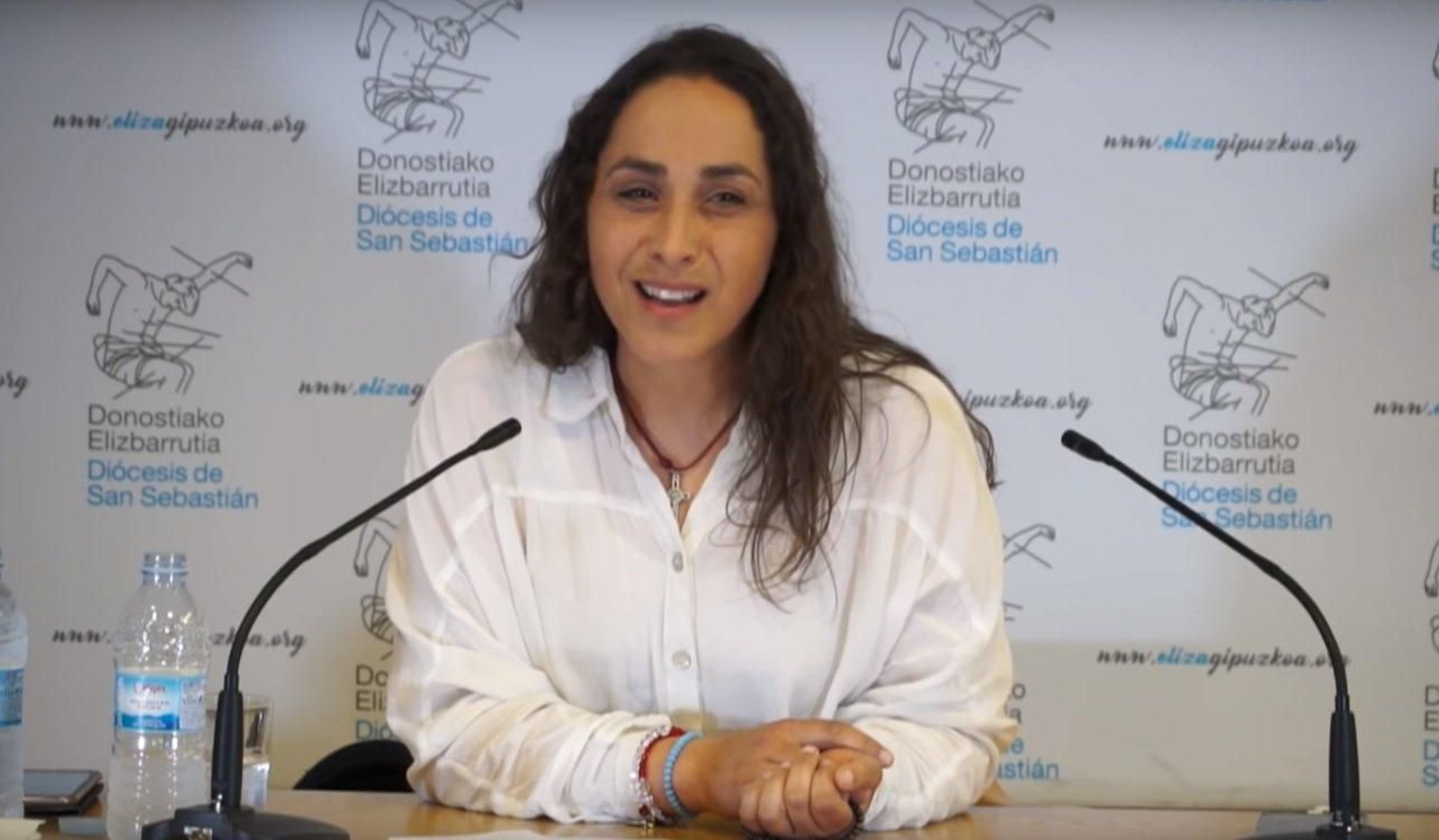 María Martínez, durante su testimonio en San Sebastián.