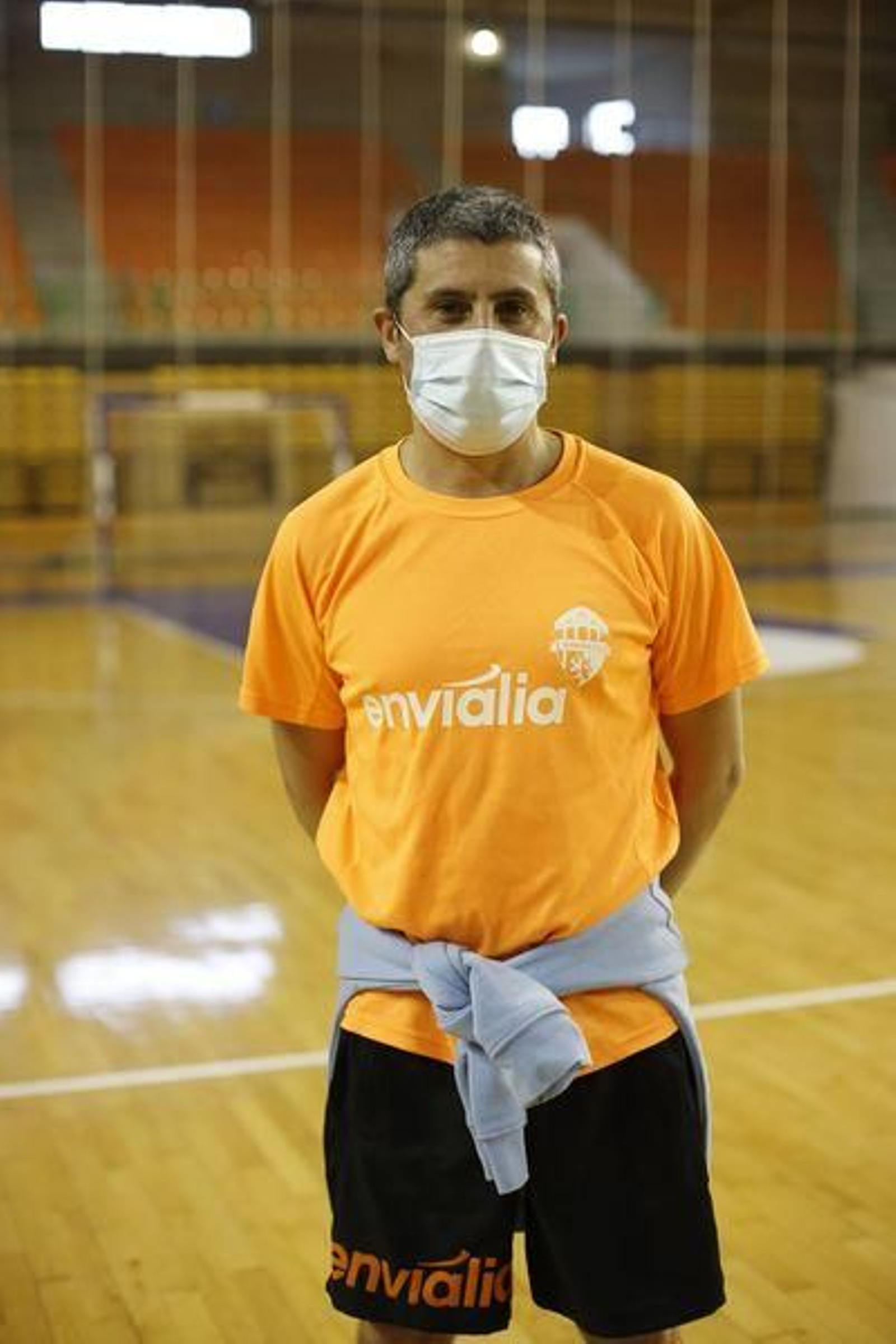 Ourense. 17/06/2020. Entrenamiento del Ourense Evialia Fútbol Sala femenino en el Paco Paz. En la foto Isidro Grela.Foto: Xesús Fariñas