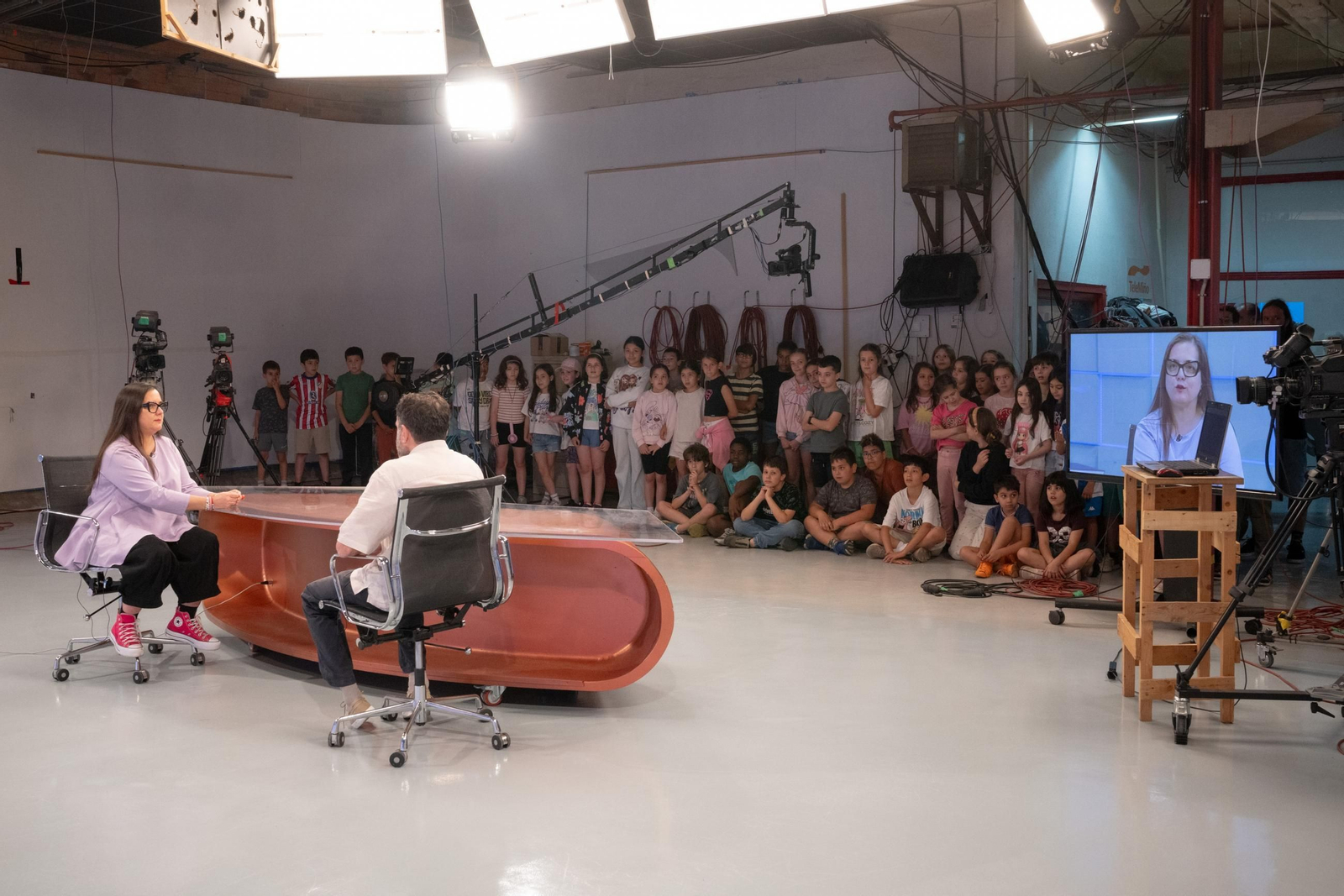 Visita do Albino Núñez a Telemiño