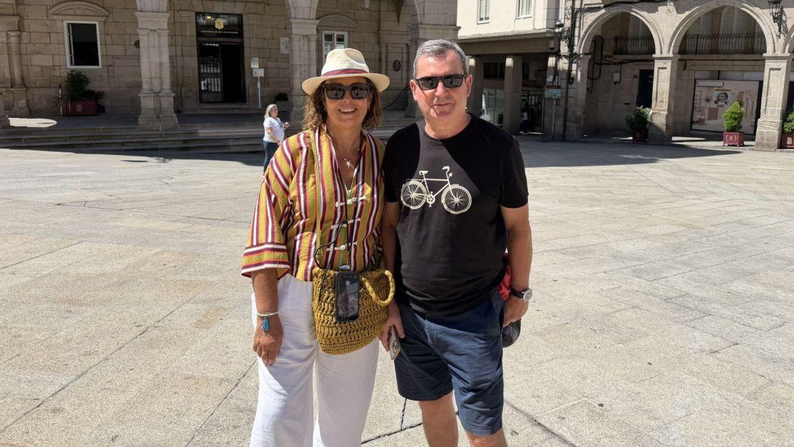 Ana y Julio visitando Ourense.