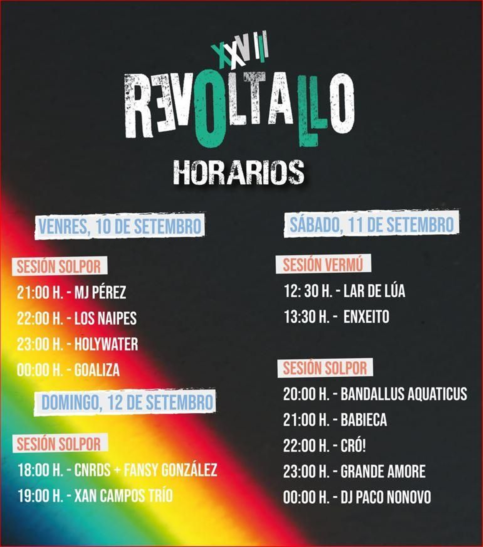 Horarios del Revoltallo de Valladares.