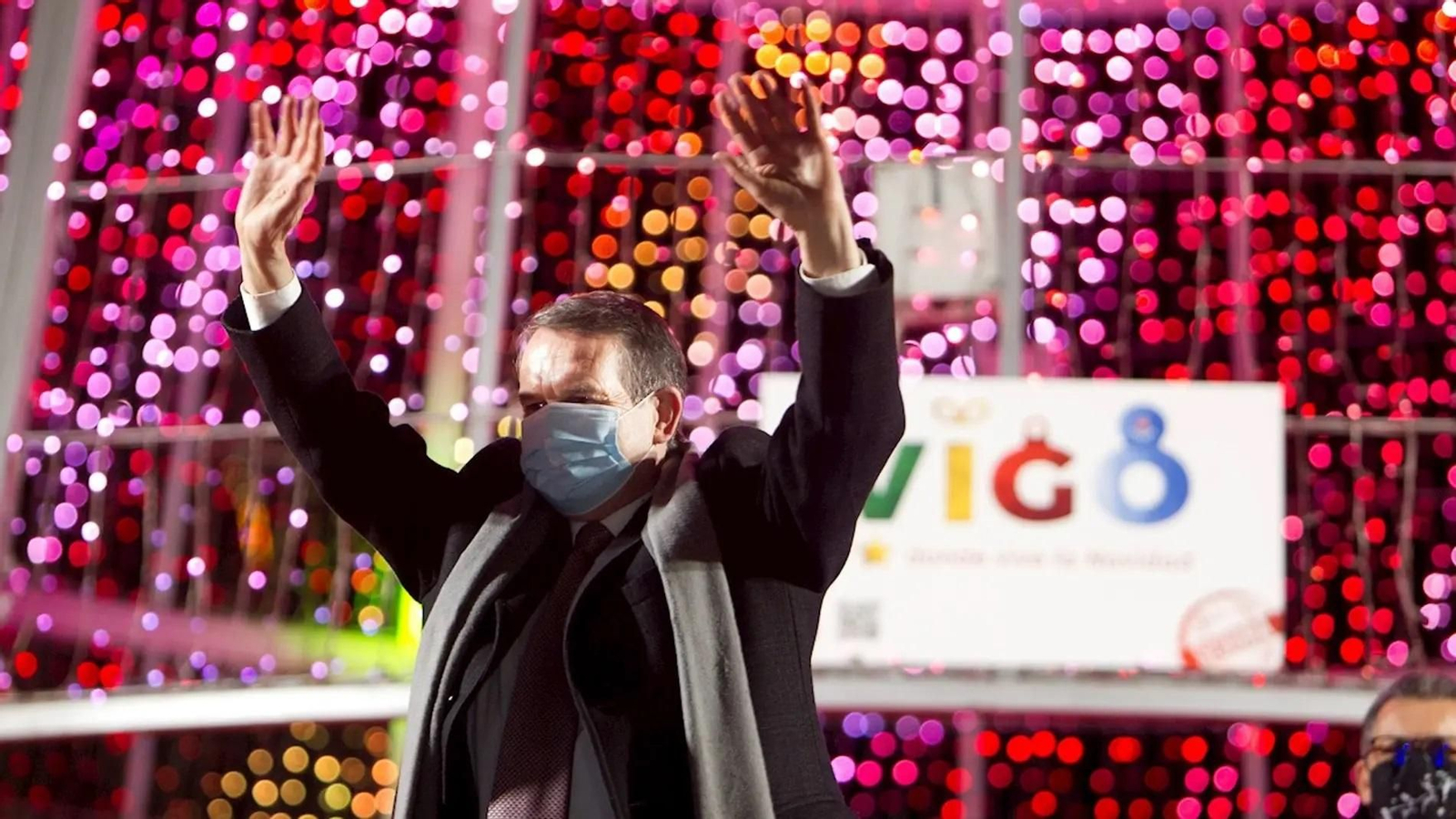 El alcalde de Vigo, Abel Caballero, en el encendido de las luces la pasada Navidad. (EFE)