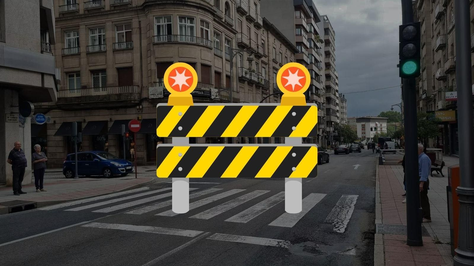 Cortes en la ciudad de Ourense por la celebración del Rally de Ourense