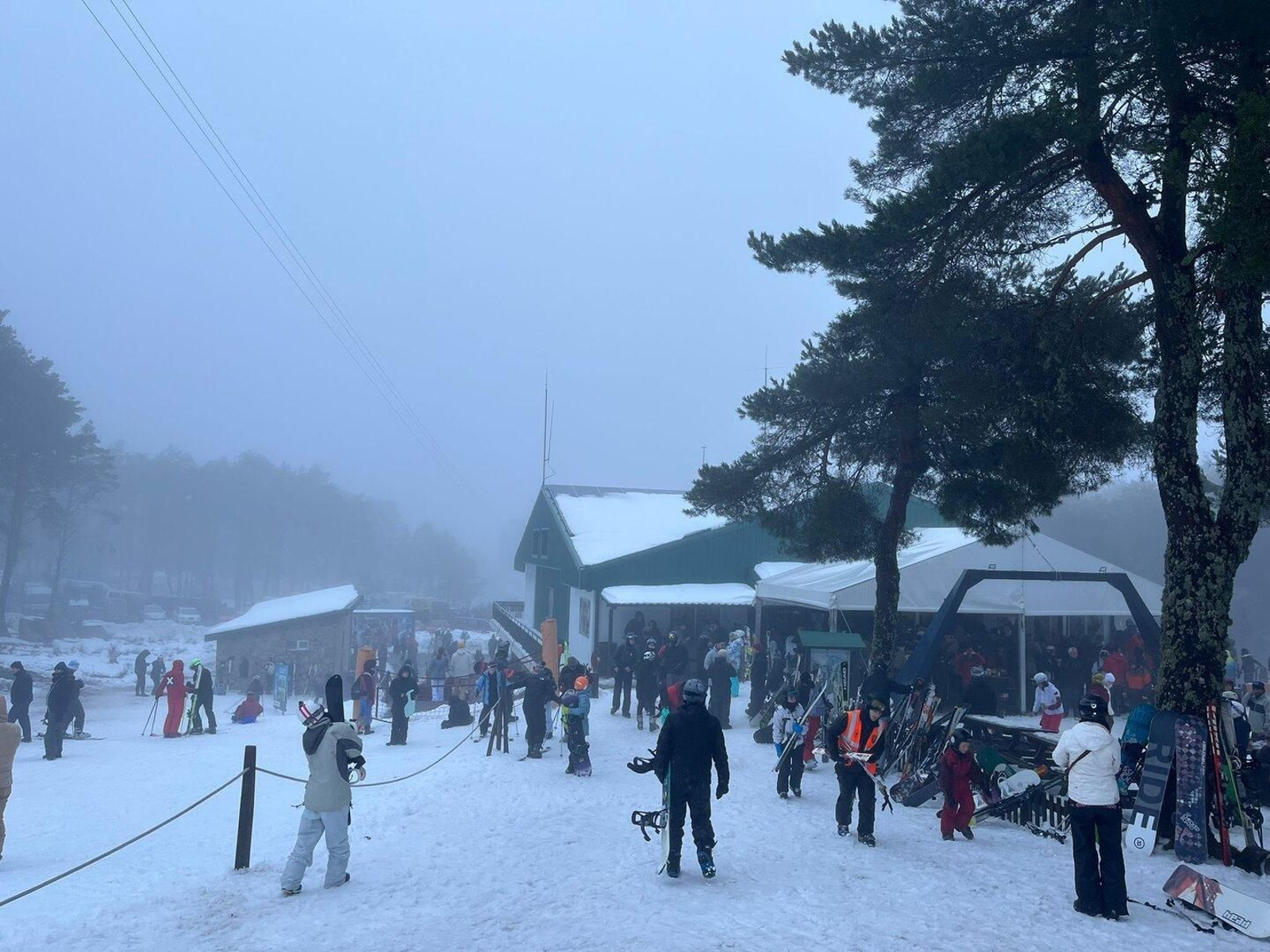 Día de nieve en Manzaneda.