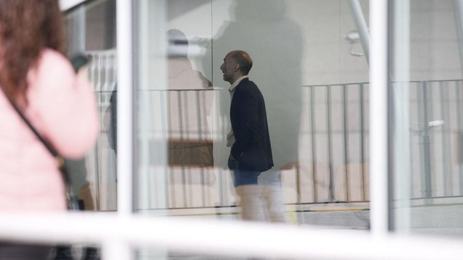 Jácome, el pasado 13 de febrero, en el interior del juzgado, antes de prestar declaración.