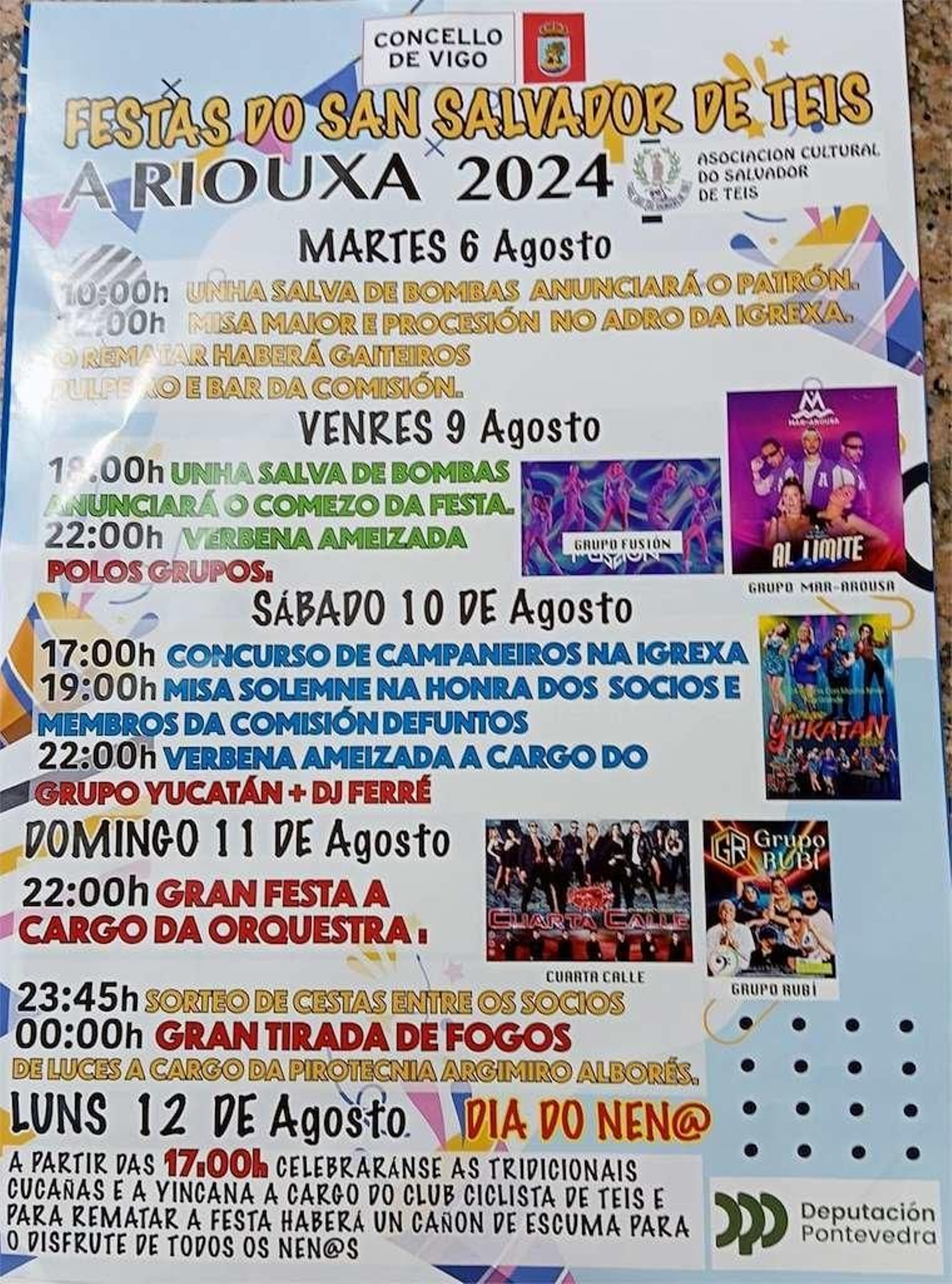 Cartel de las fiestas de San Salvador de Teis de 2024 // PG