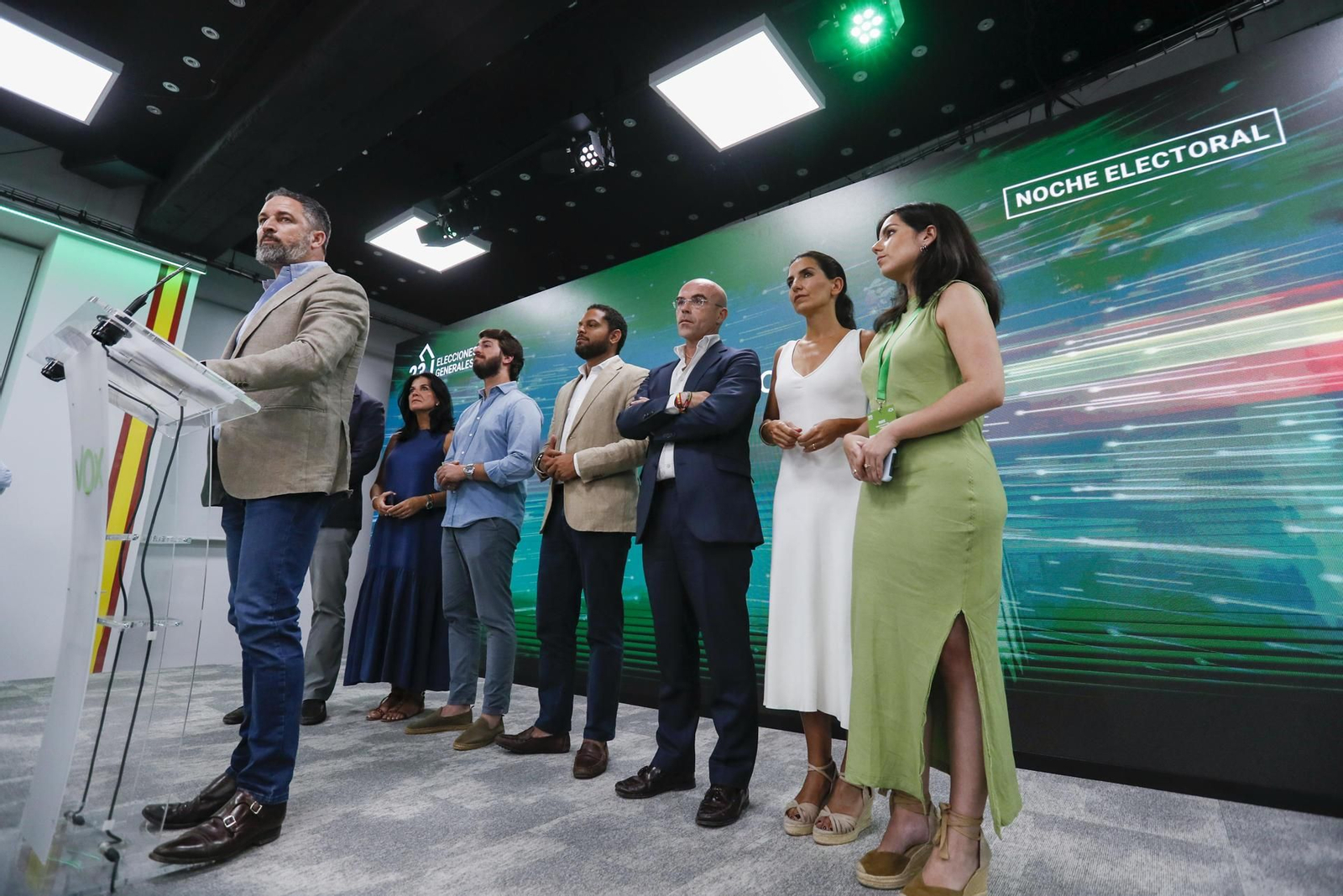 Santiago Abascal valora los resultados de Vox en las elecciones generales.