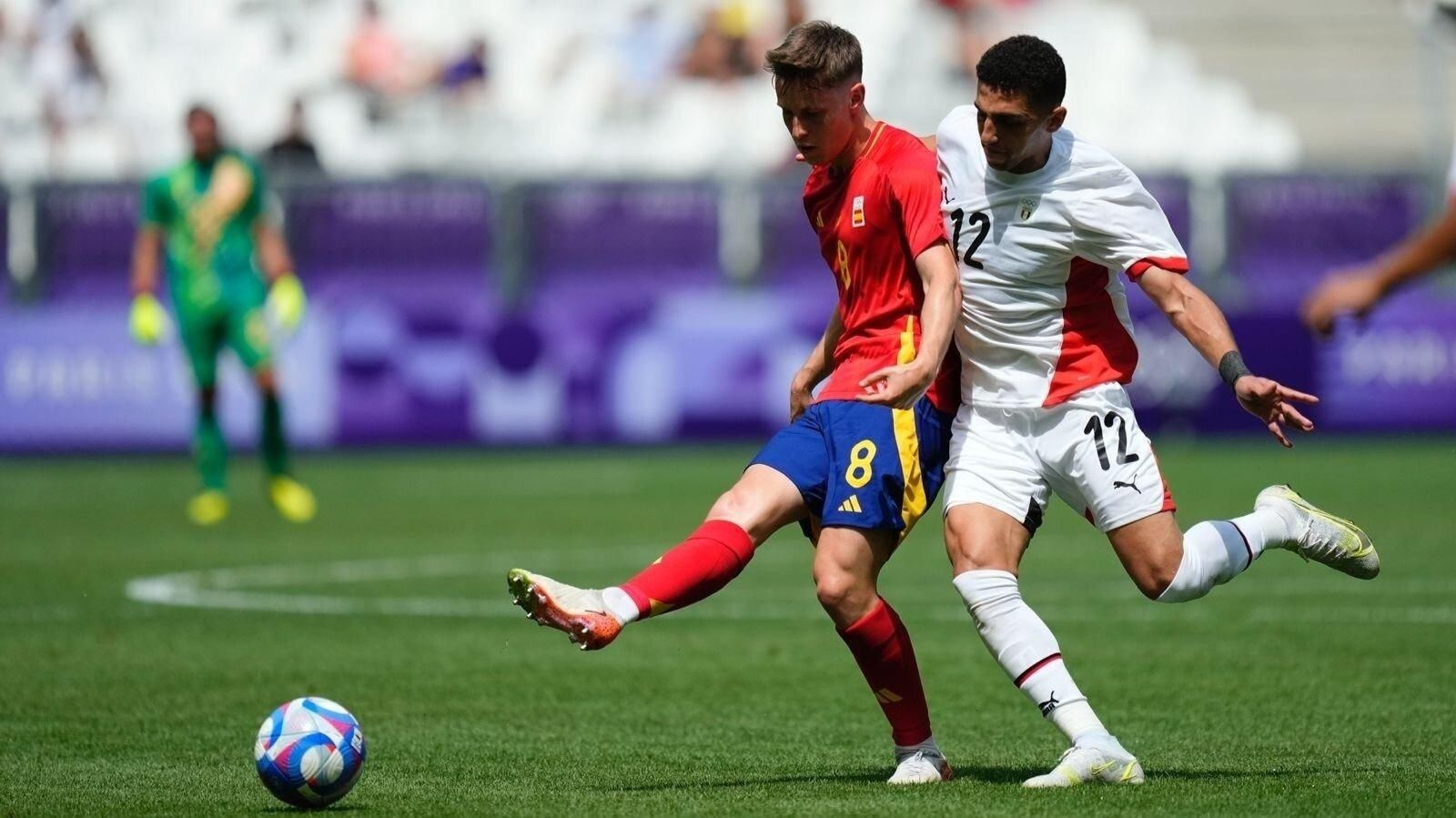 Selección española de fútbol, ante Egipto en Paris 2024.