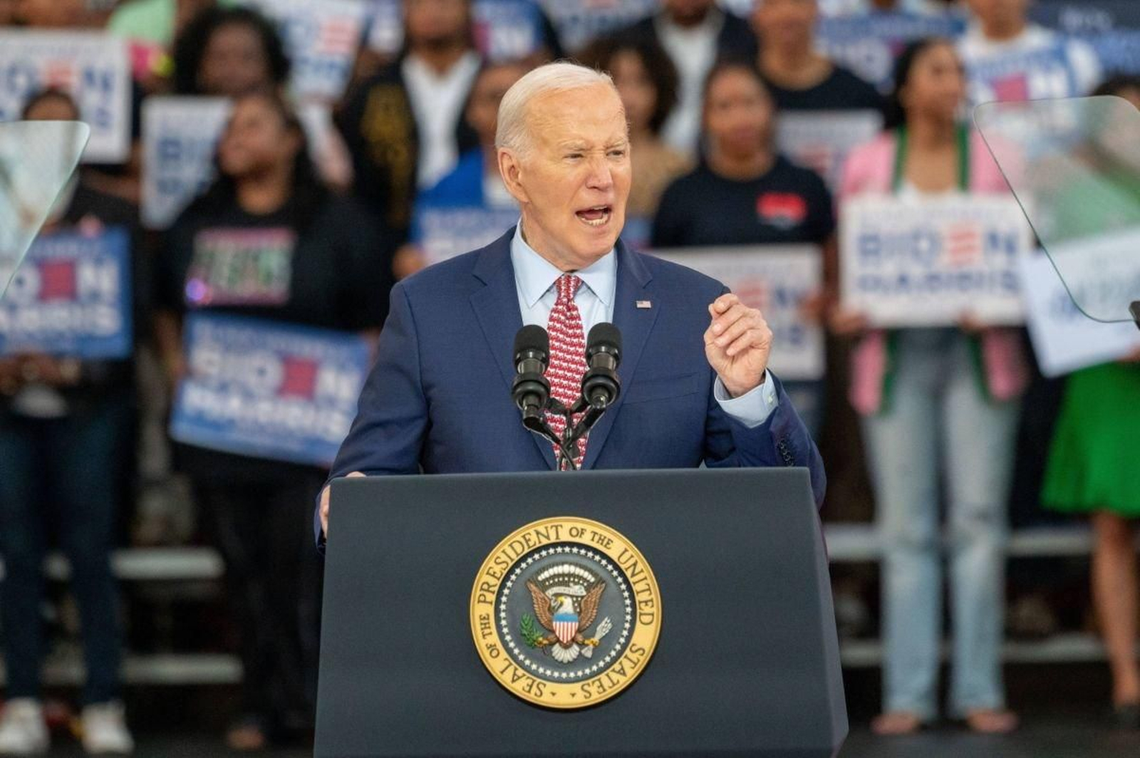 Joe Biden, presidente de EEUU, el miércoles en un acto de campaña en Filadelfia.