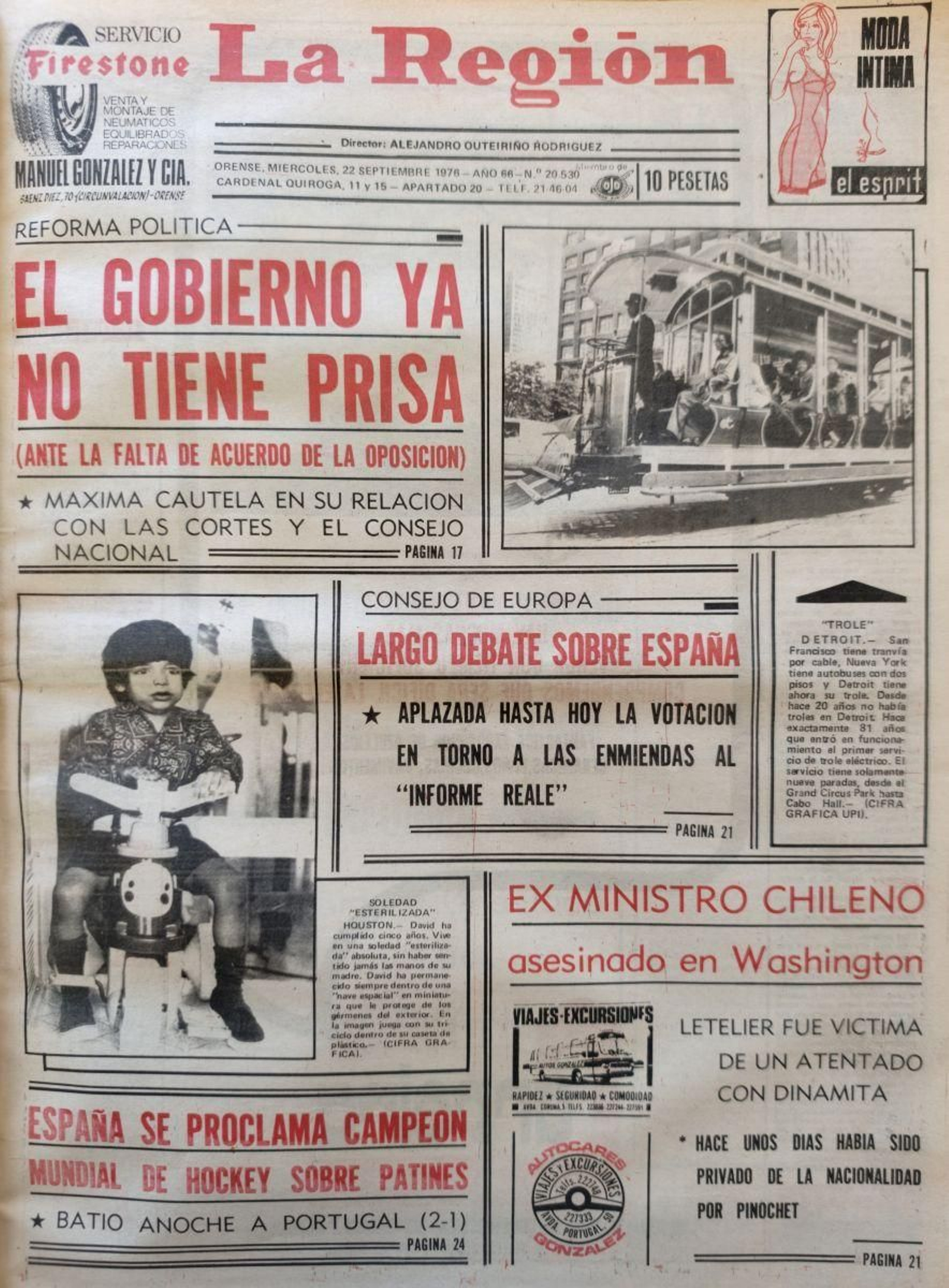 La primera 22 de septiembre de 1976.