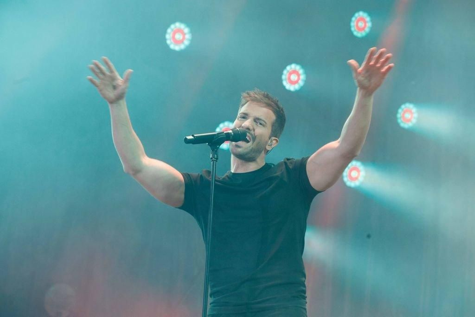Pablo Alborán, durante una actuación en el Ifevi.