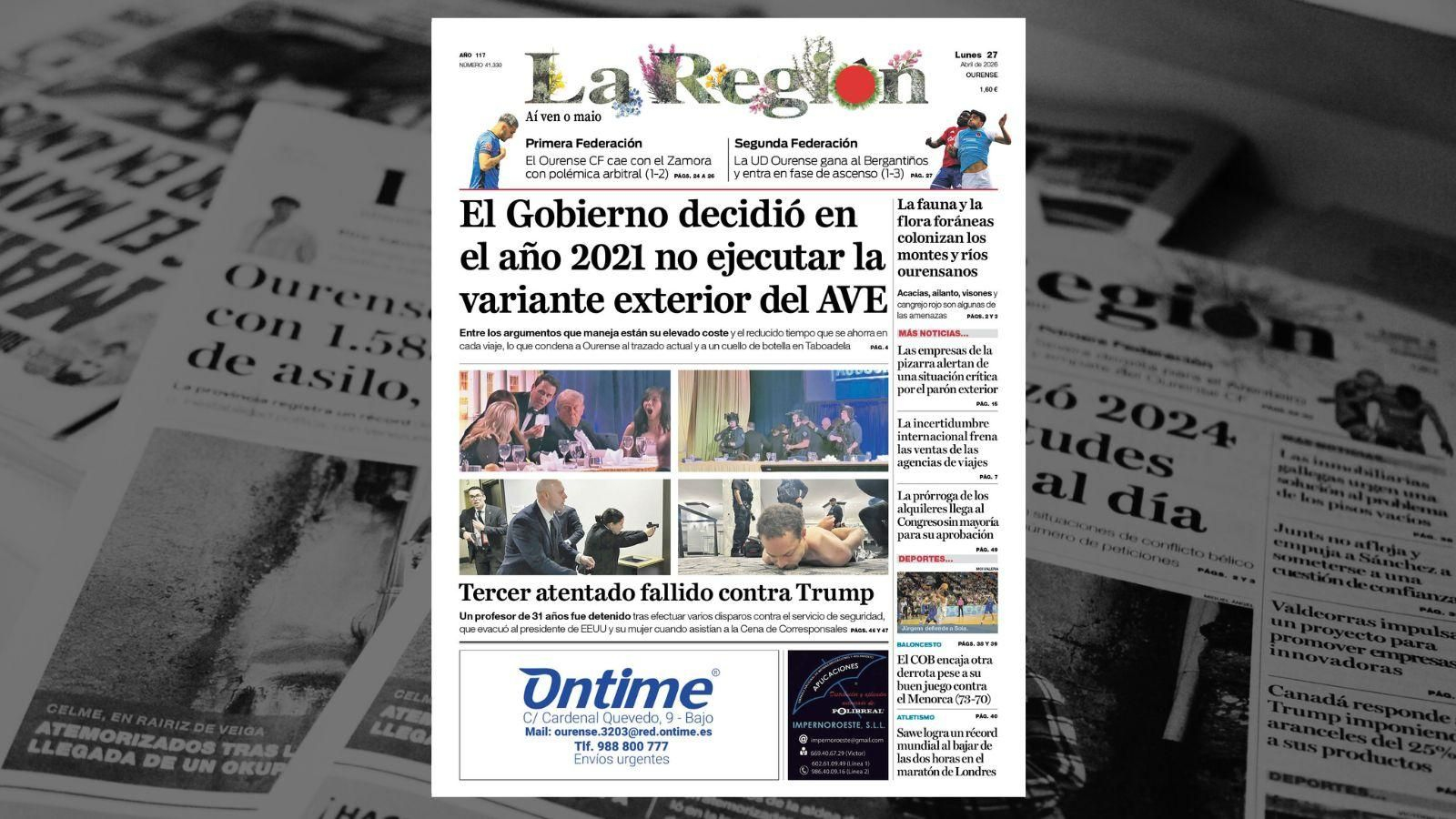 La portada de hoy.