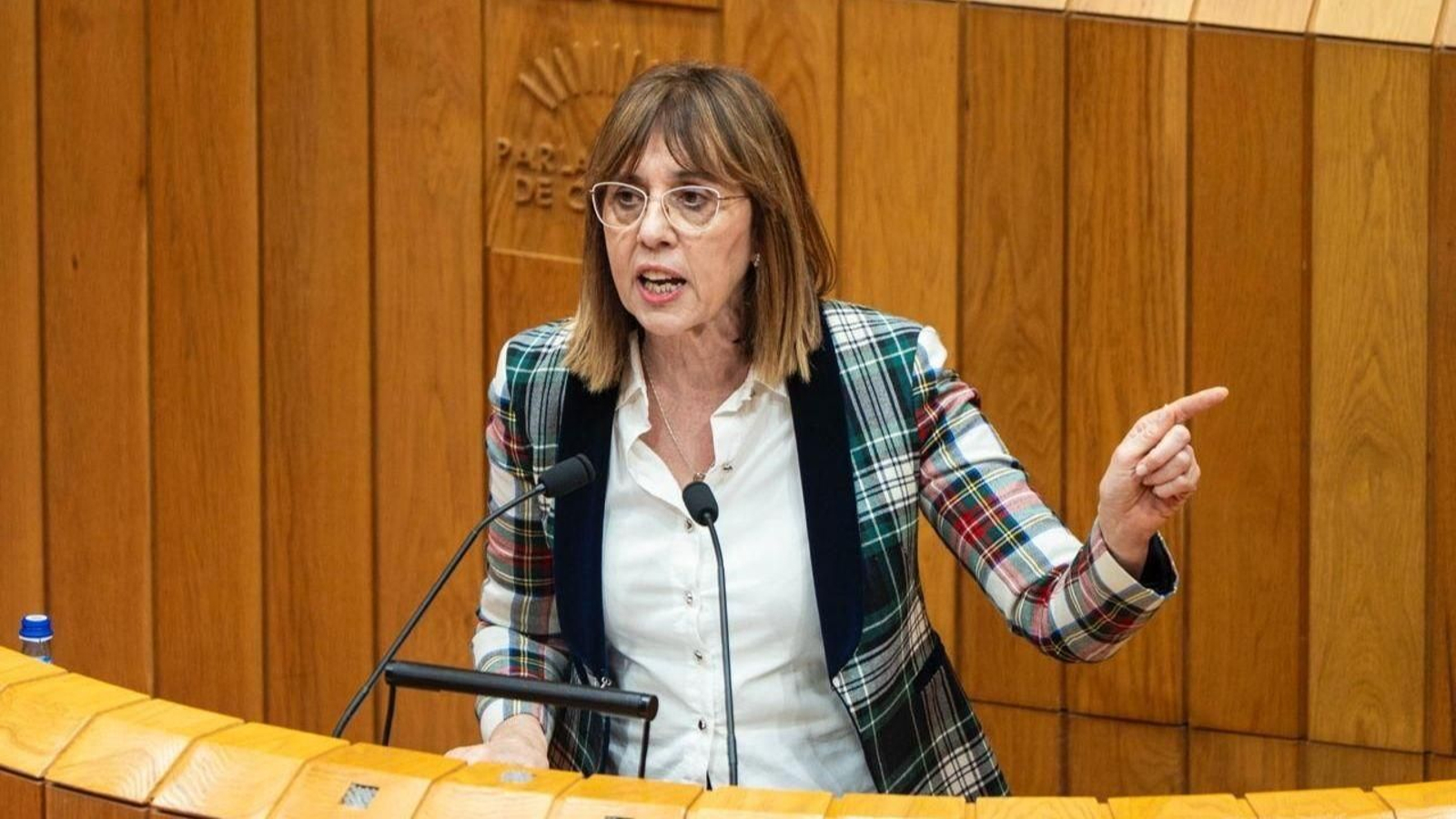 La diputada Raquel Arias (PP) en el Parlamento de Galicia, en imagen de archivo.