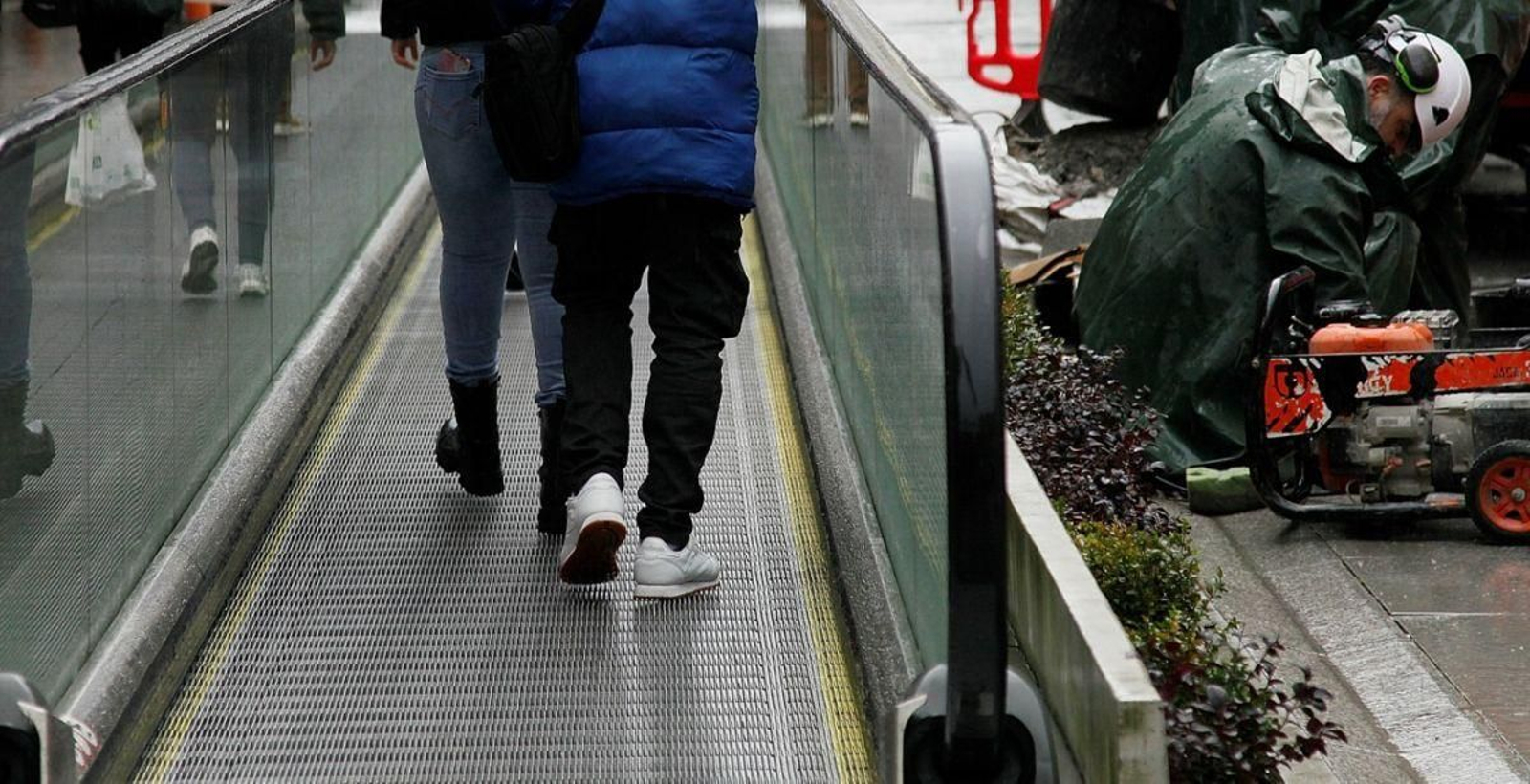 Imagen de una las escaleras en la rúa Concordia.