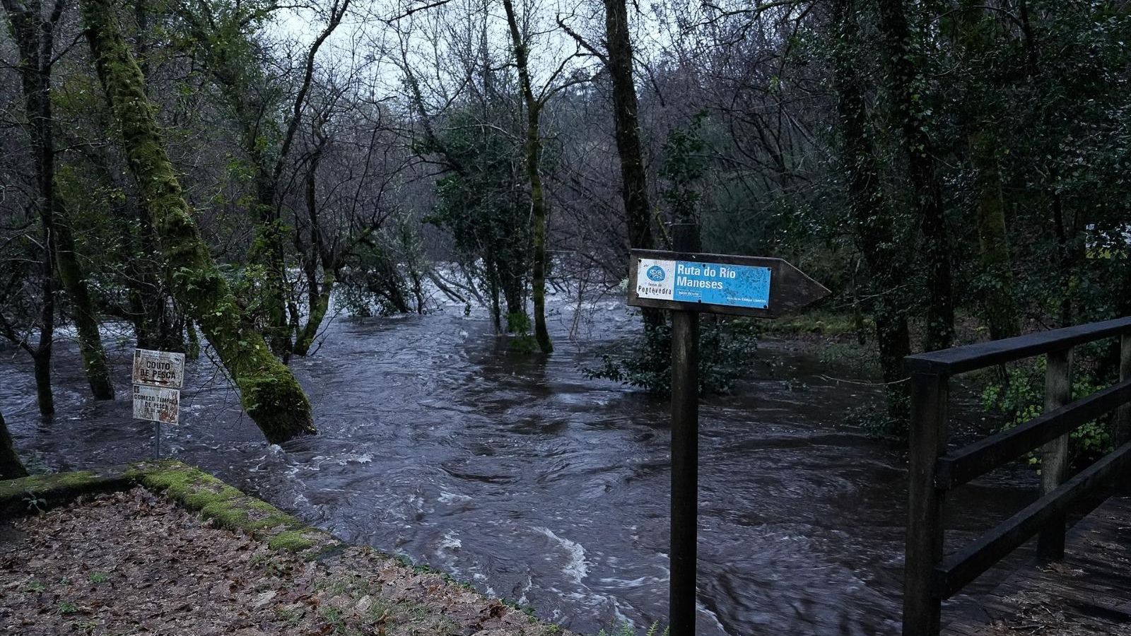 Desbordamiento del río Lérez.