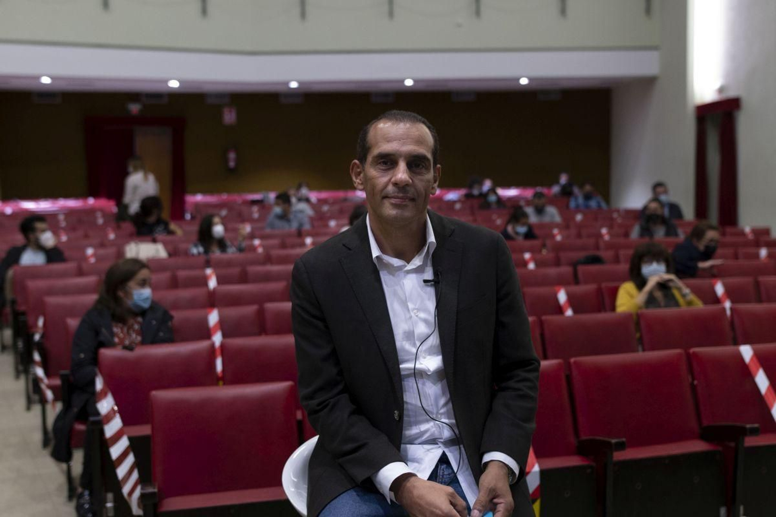 Juan Verde, durante una conferencia en Maristas en 2021.