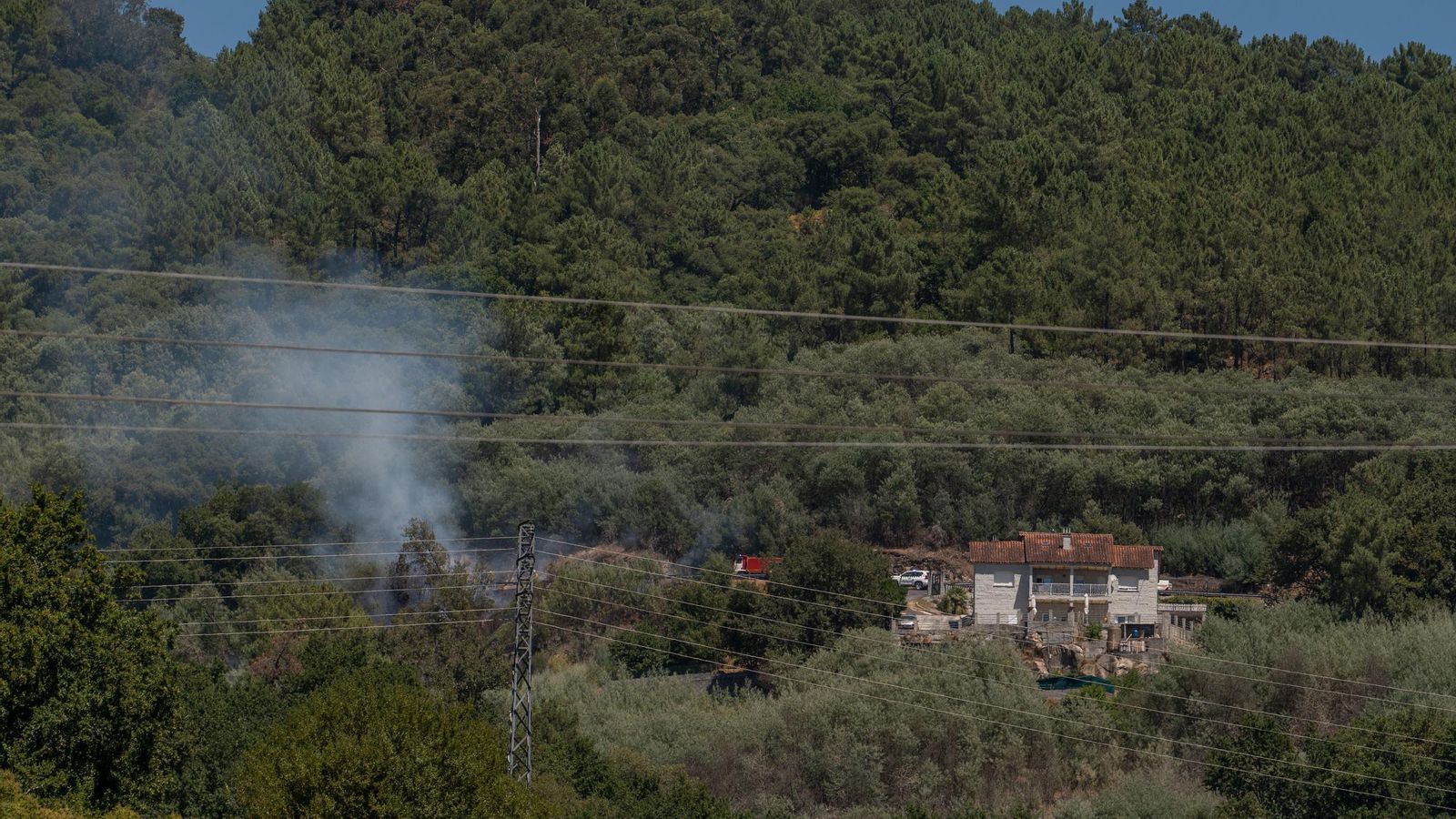 El incendio desde las alturas.