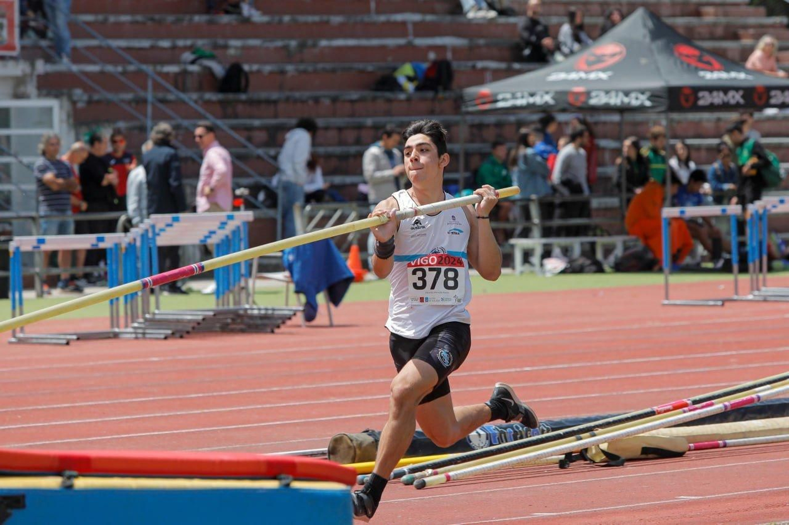 Campeonato Gallego de atletismo, en la pista de Balaídos.