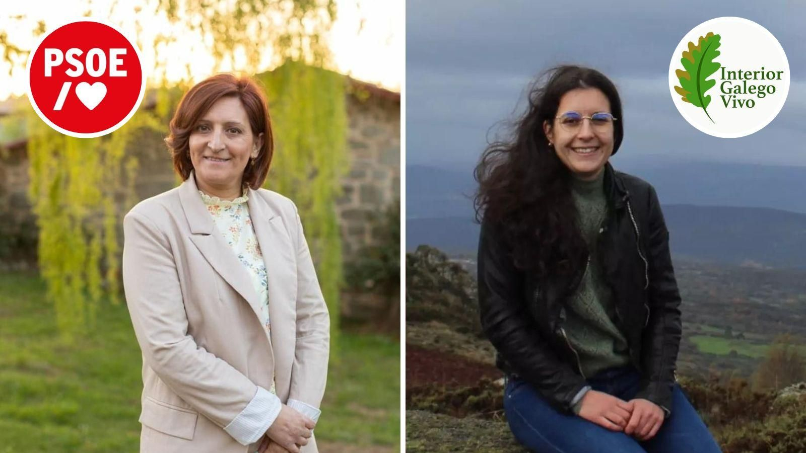 La socialista Eva Pérez Gamote, actual regidora, y Tamara Balboa, de Interior Galego Vivo