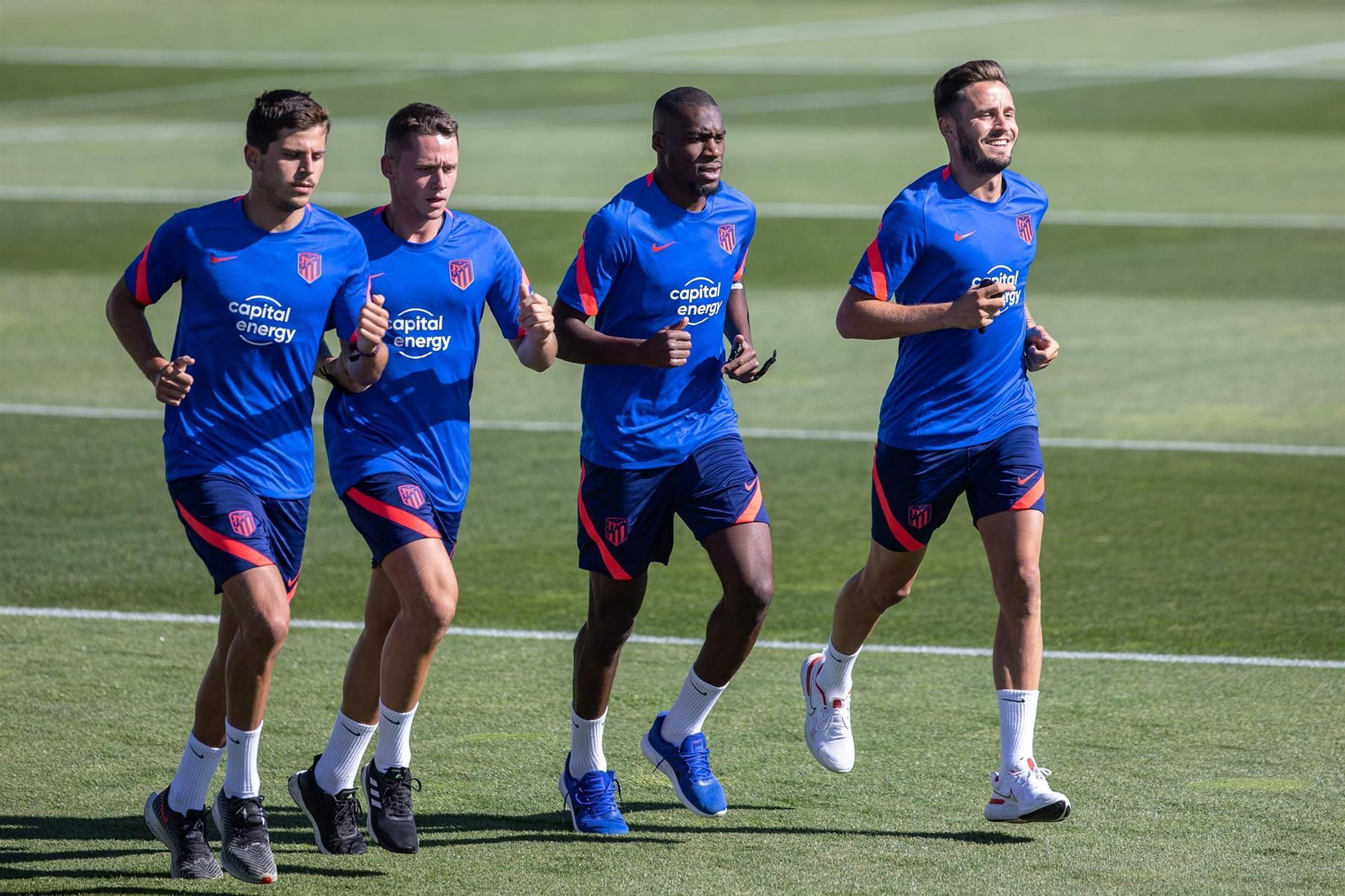 El Atlético de Madrid empezó ayer miércoles la pretemporada. // EFE