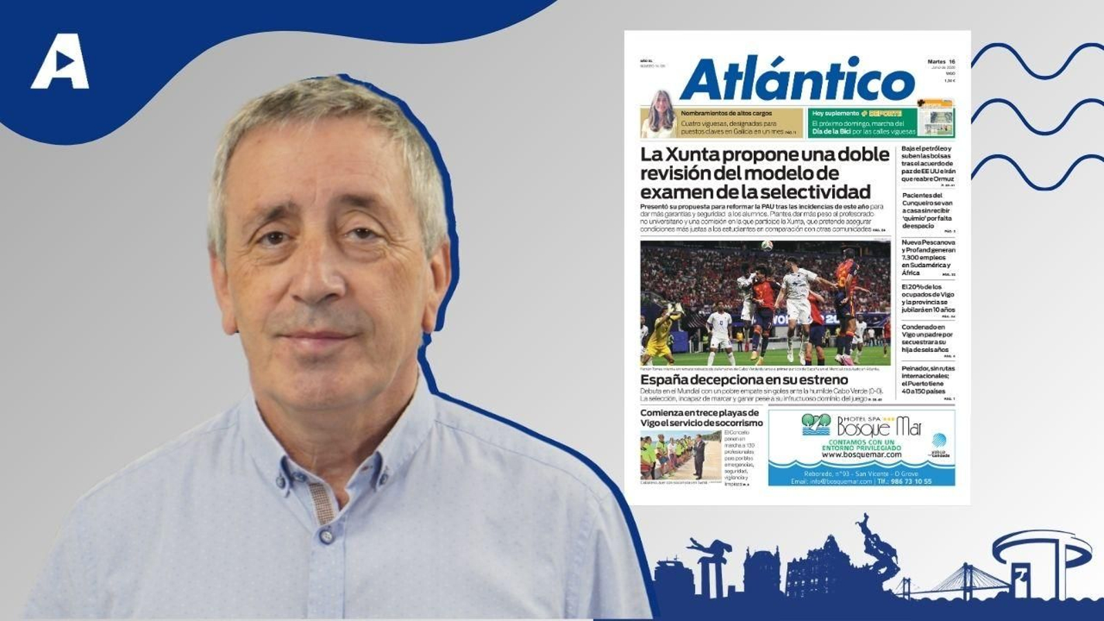 La portada de Atlántico del 16 de junio