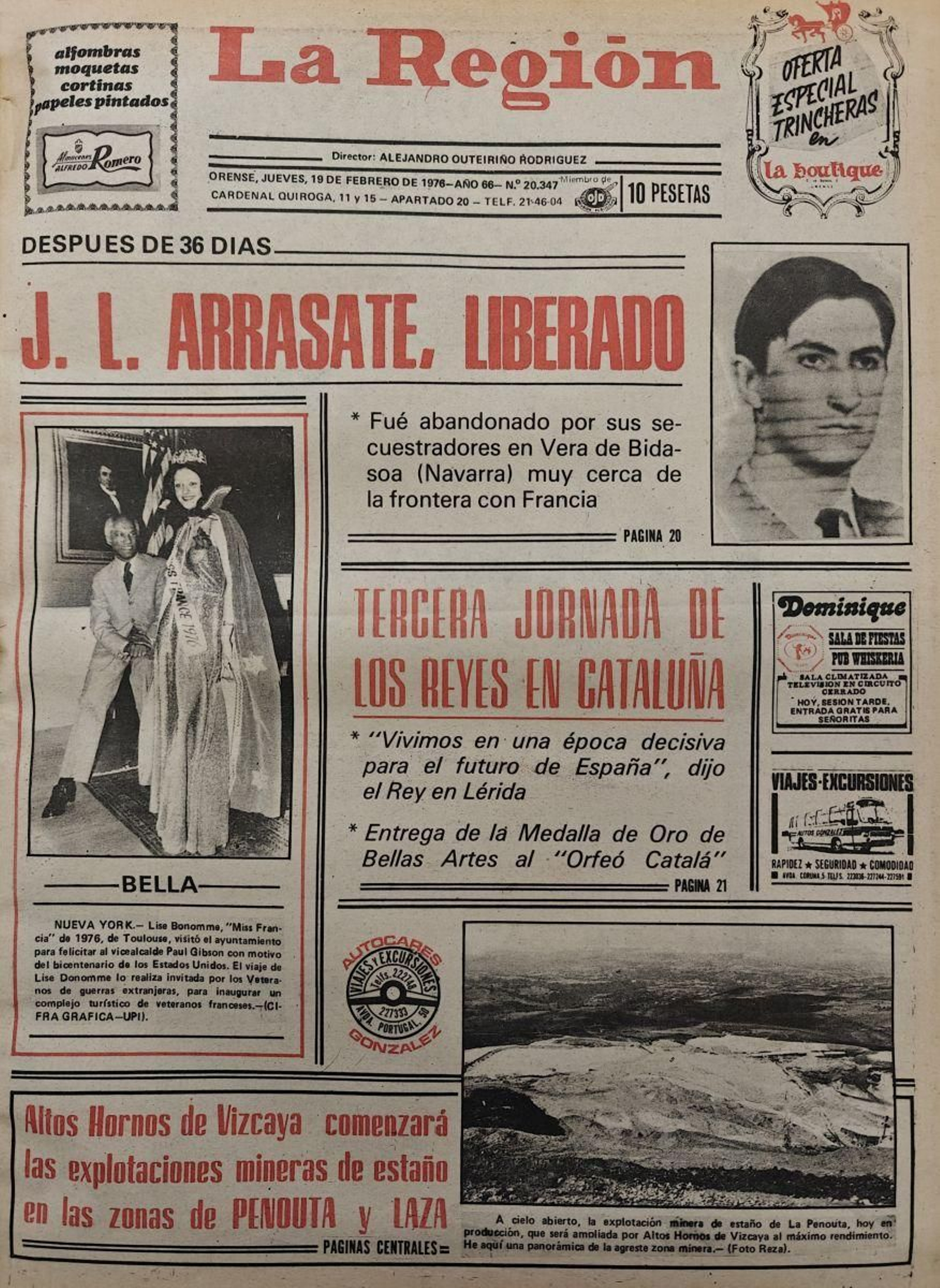 Dos manifestaciones de estudiantes en Orense