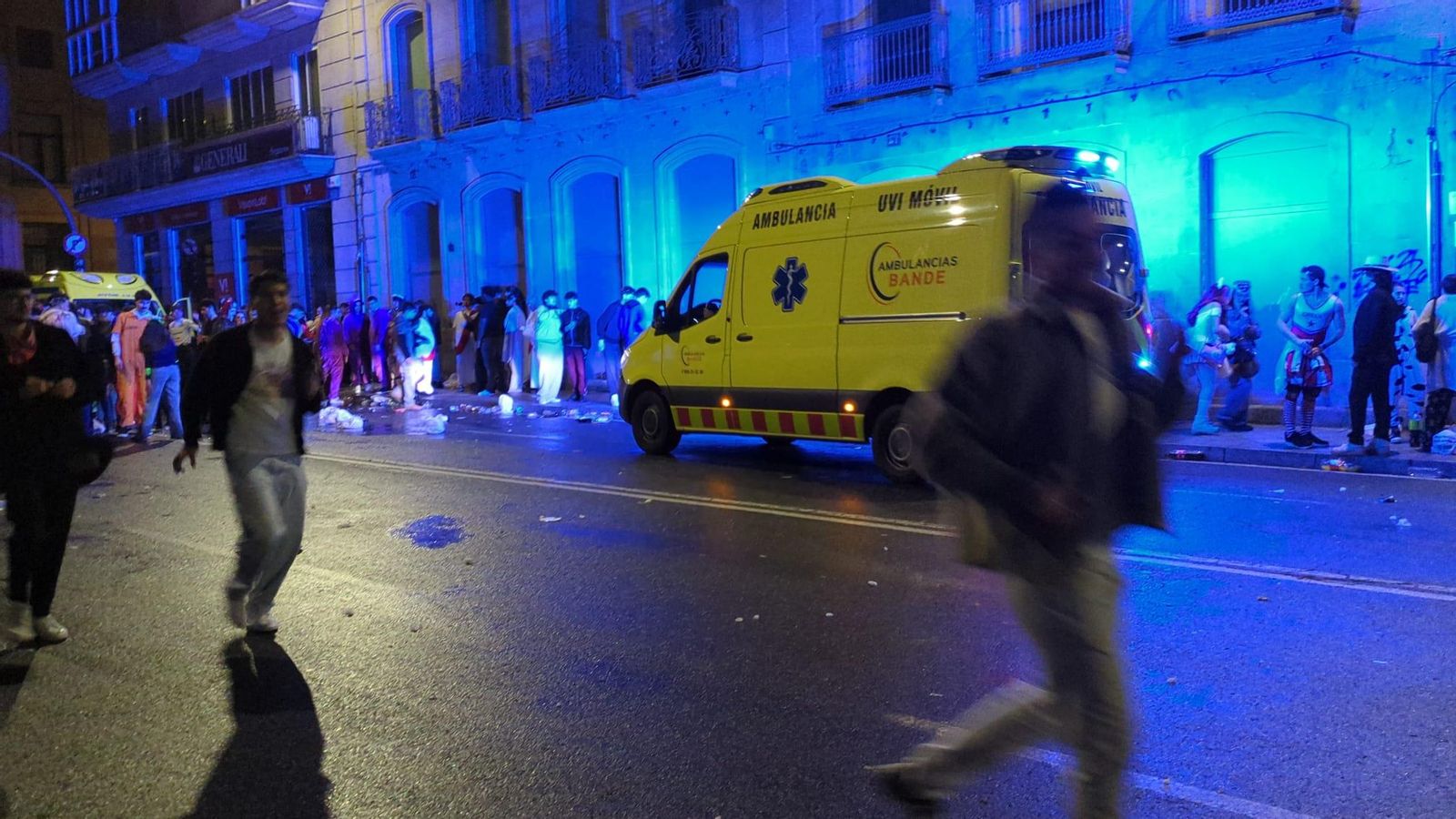 Intervención del 061 en la calle Progreso.