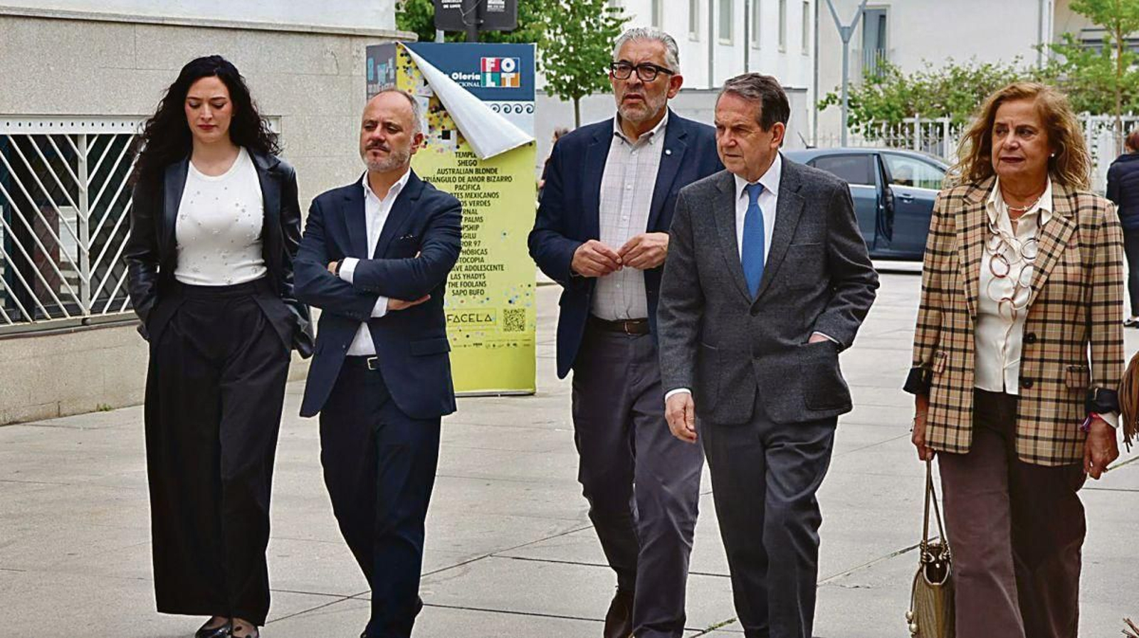 David Regades, Miguel Fernández, Abel Caballero y Carmela Silva en Lugo.