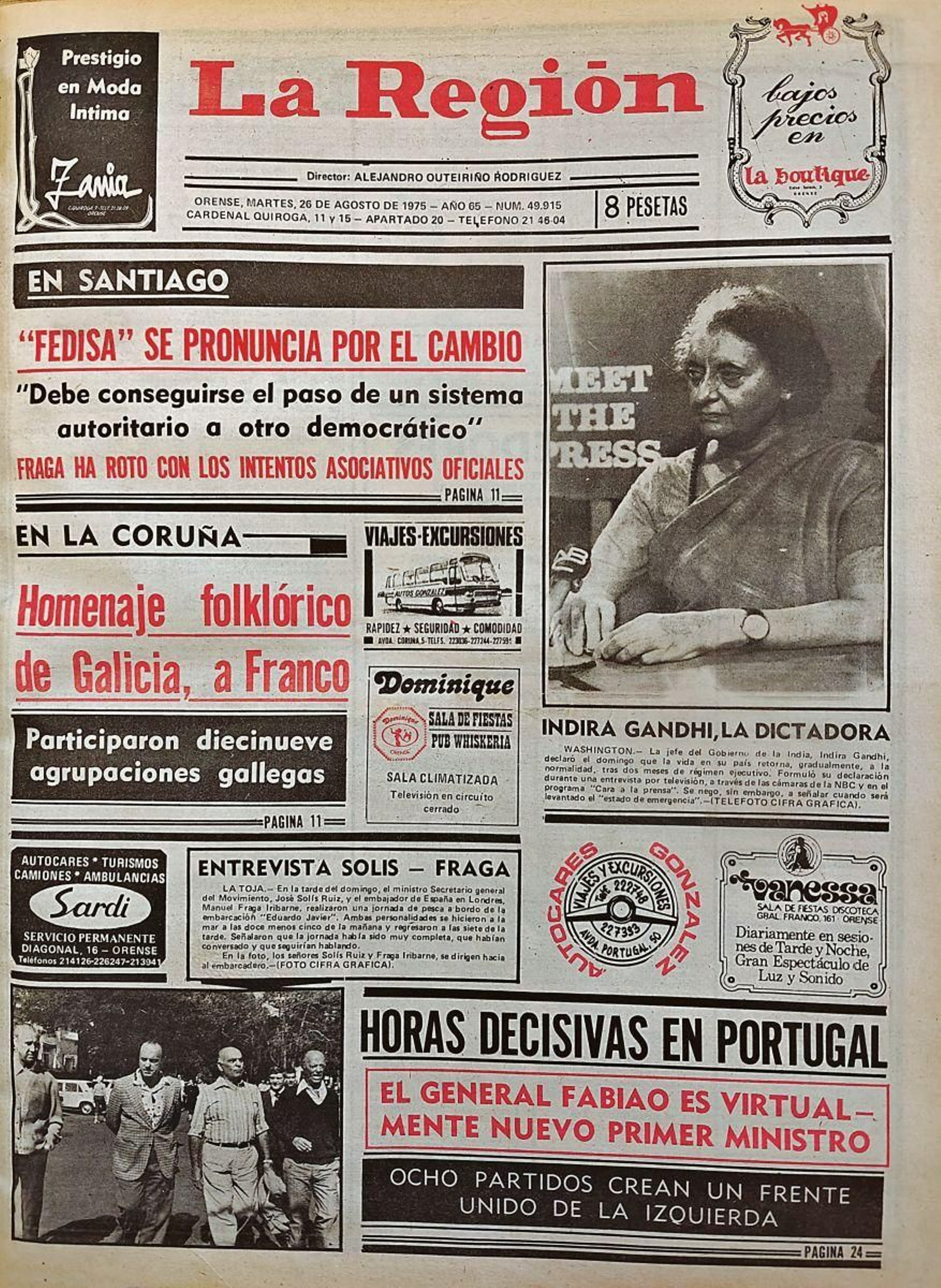 Primera página de 1975.