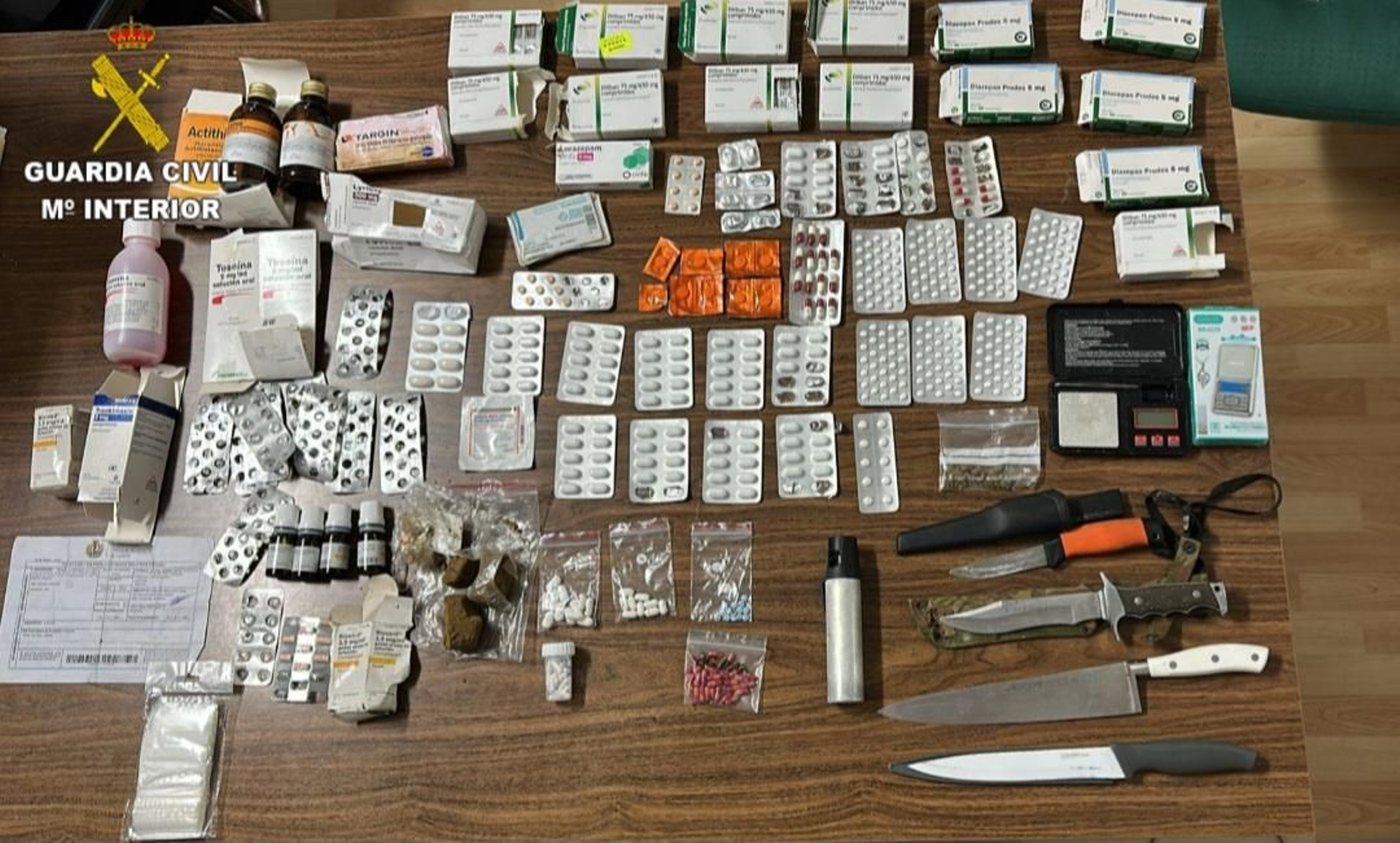 Fármacos intervenidos en la operación realizada en Cangas.