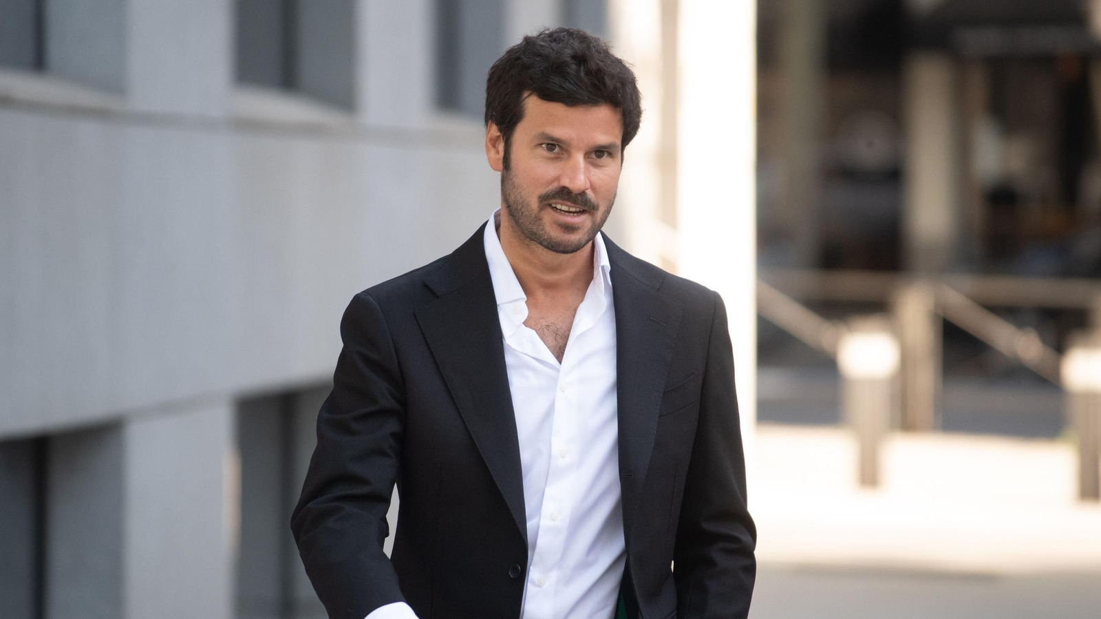 El hijo de Luis Bárcenas, Guillermo Bárcenas, a su llegada a la Audiencia Nacional.