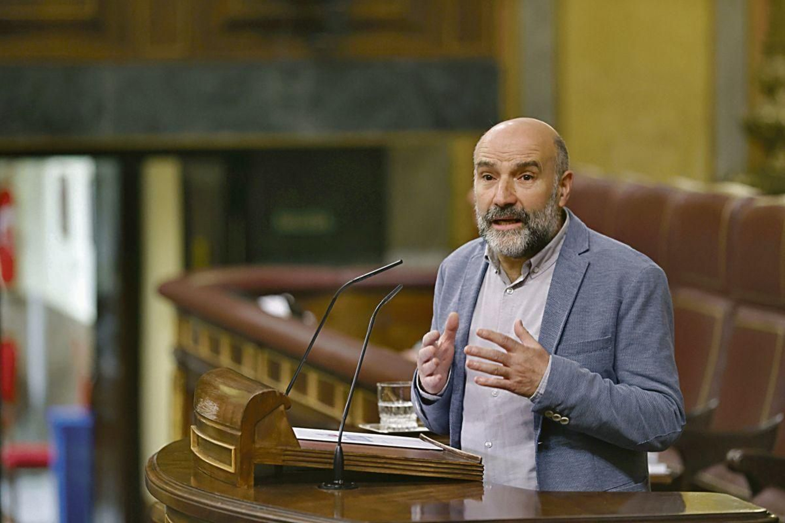 El diputado del BNG Nestor Rego ayer en el Congreso.