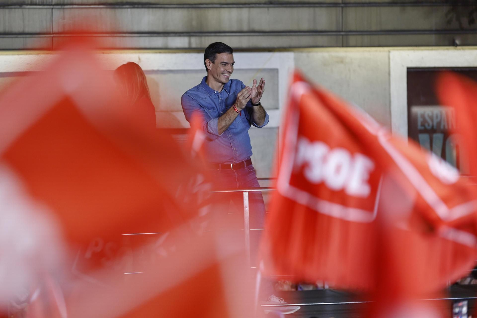Pedro Sánchez valora los resultados del PSOE en las elecciones generales.