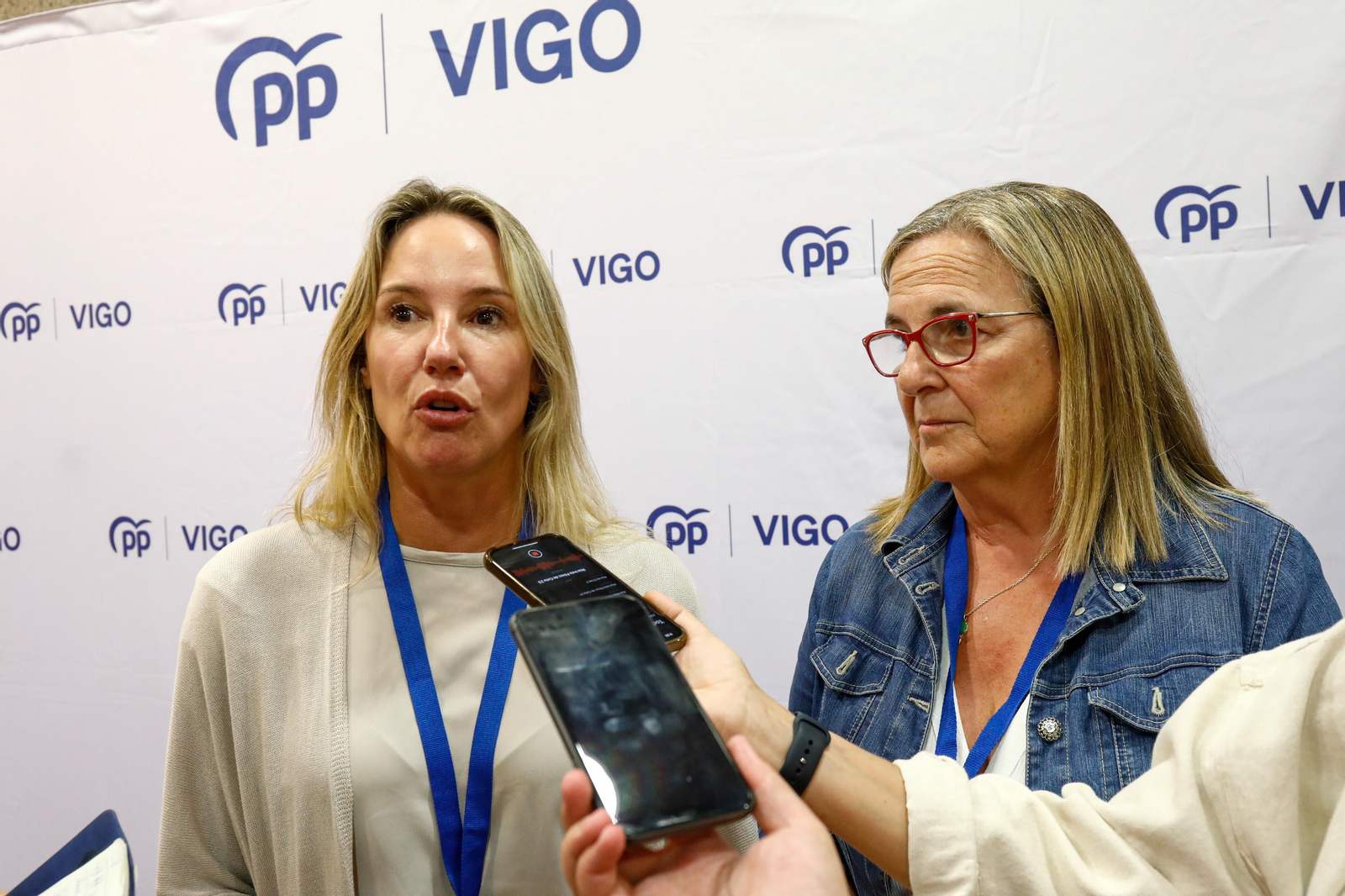 Declaraciones de Marta Fernández-Tapias en la sede del PP en Vigo tras los resultados electorales.