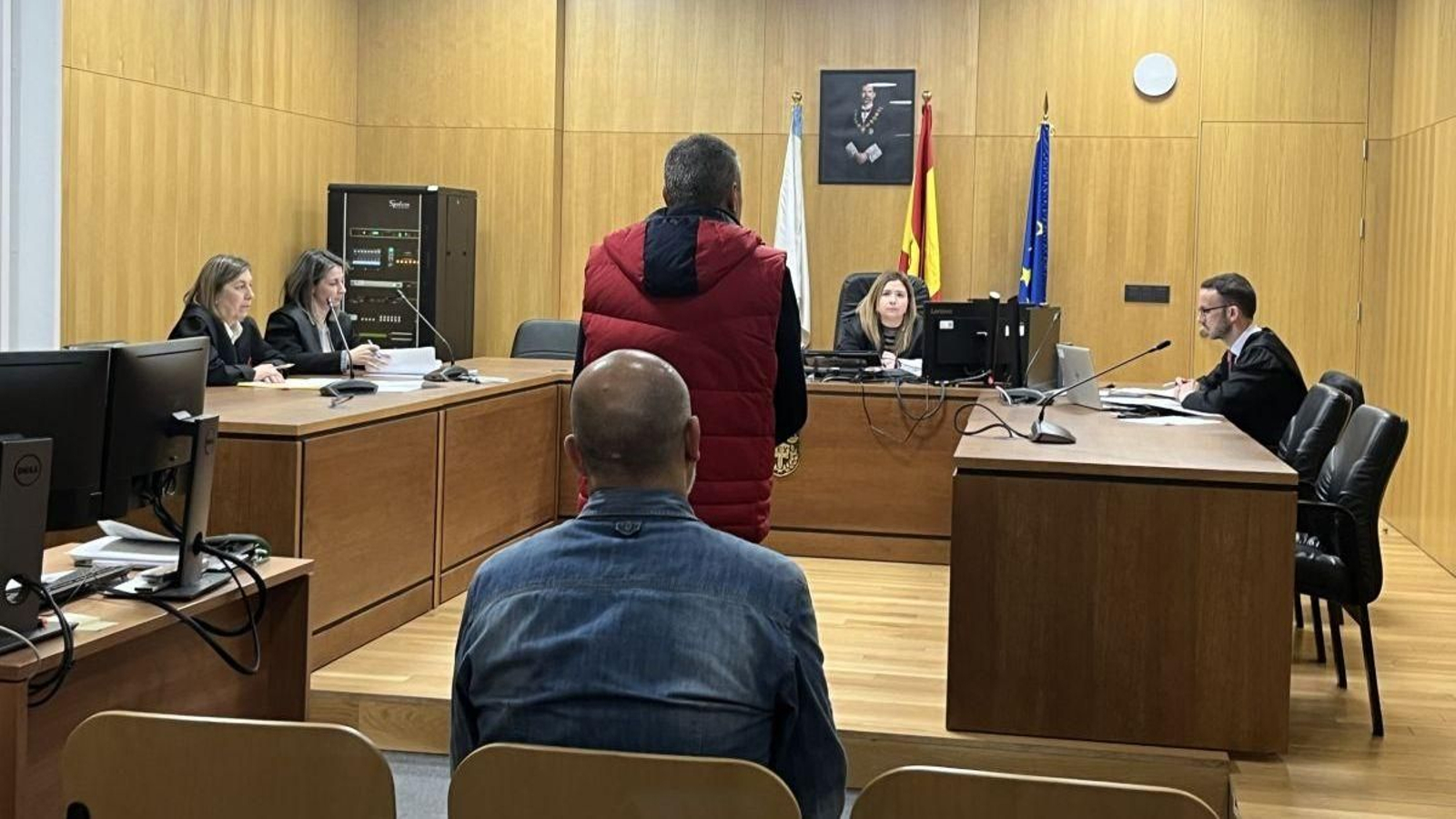 Marcial S.M., este martes en la Sección Penal (plaza 2) del Tribunal de Instancia.