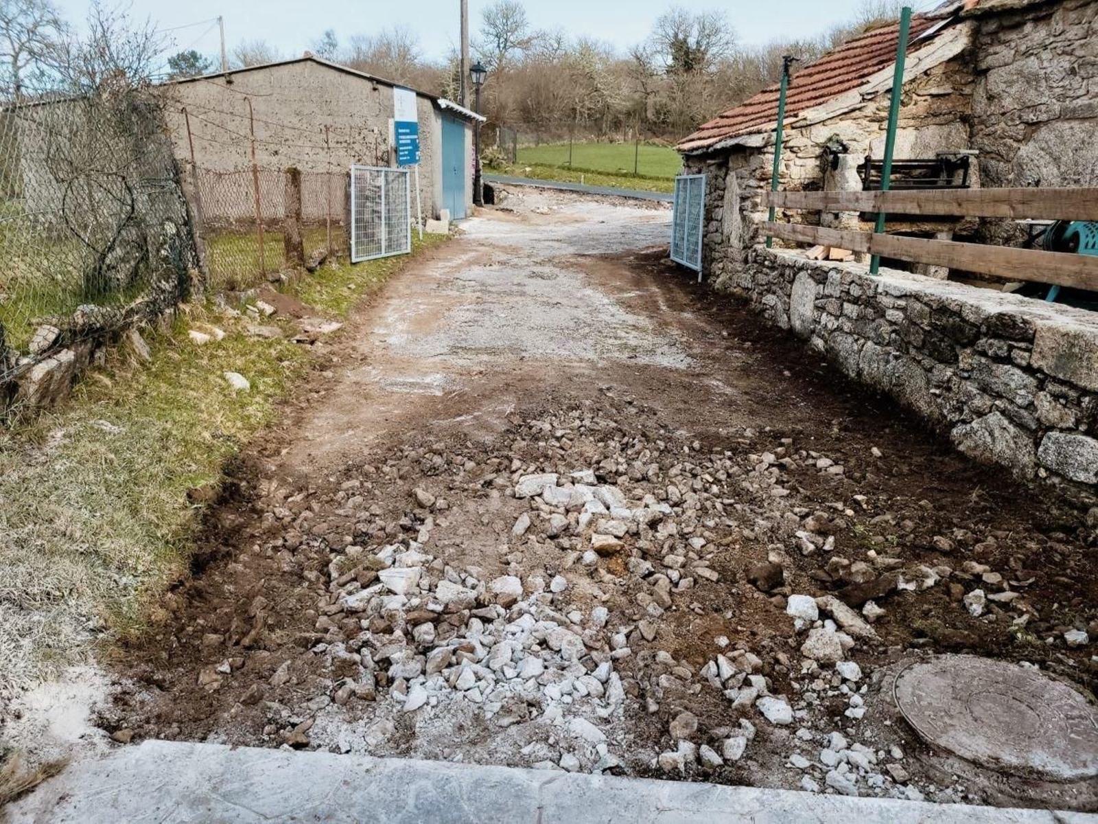 Obras en la localidad de Ricovanca.