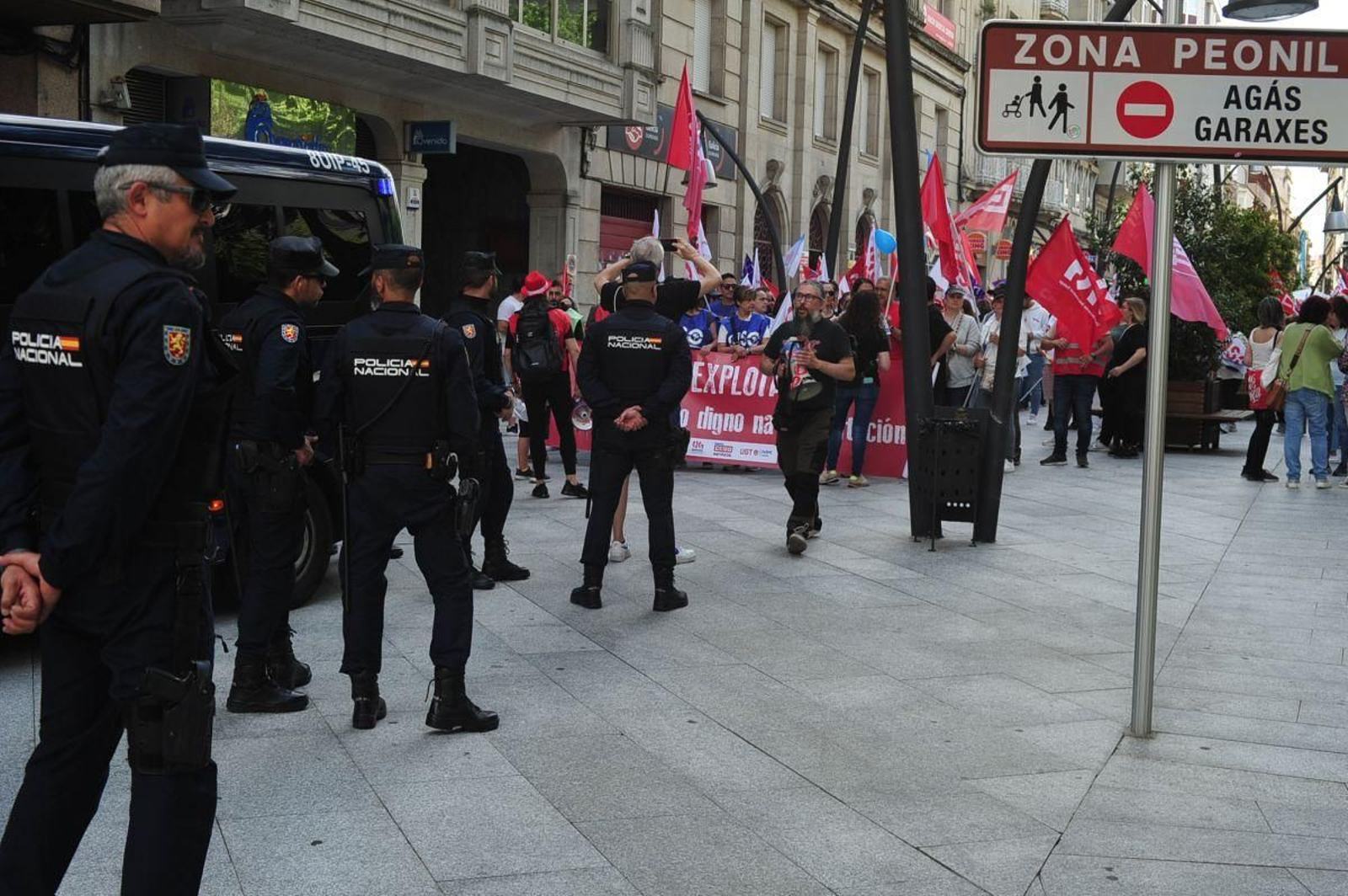 Despliegue de las fuerzas de seguridad.