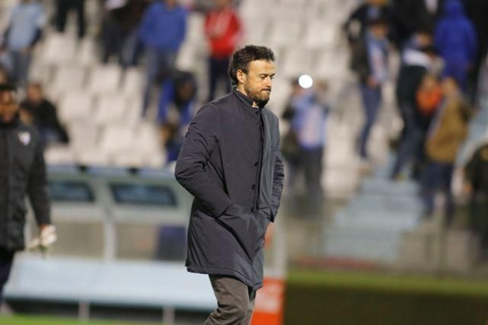 Luis Enrique, al término del partido del viernes en Balaídos.