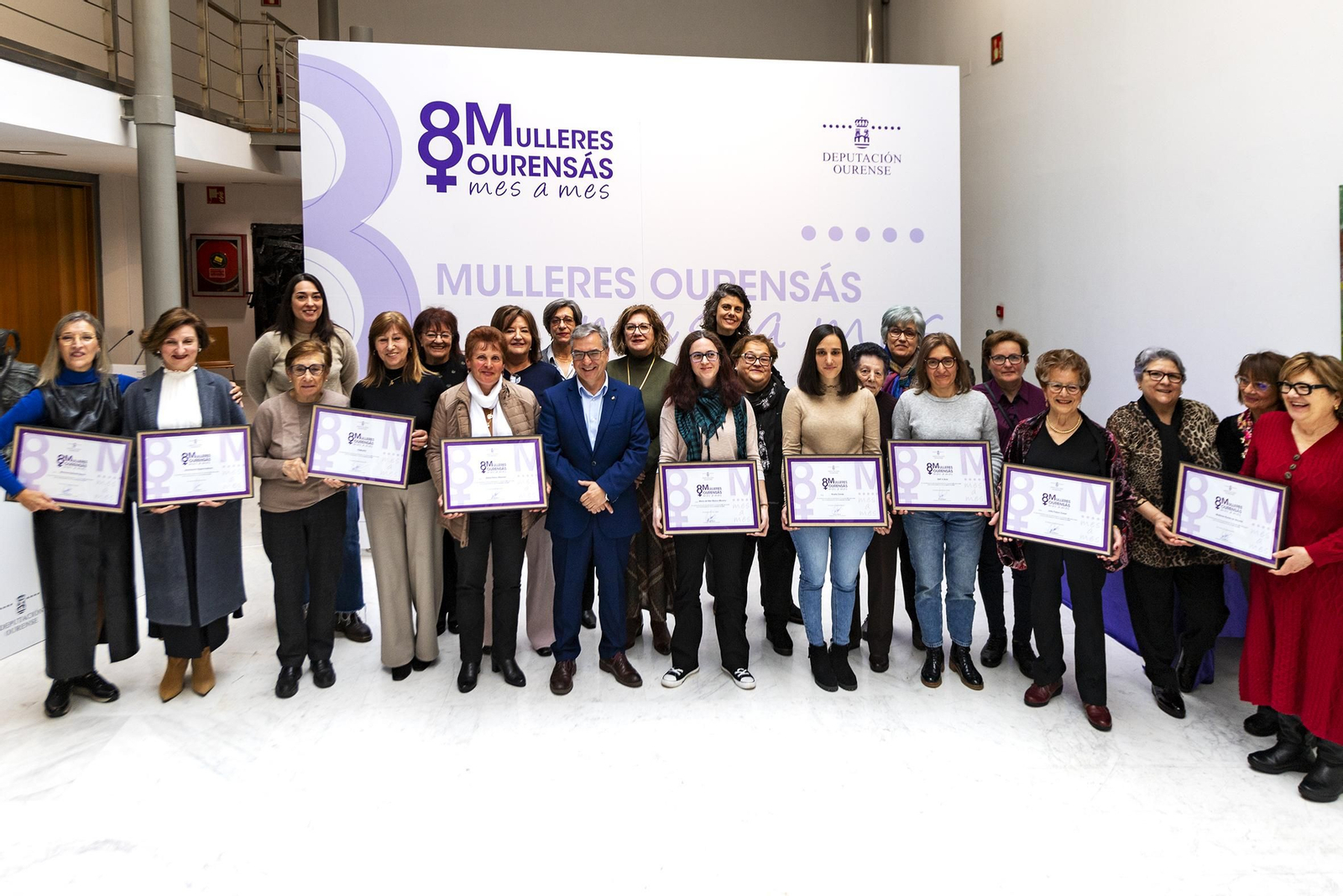 Mujeres reconocidas por la Diputación de Ourense, en su programa “8M, mes a mes”.