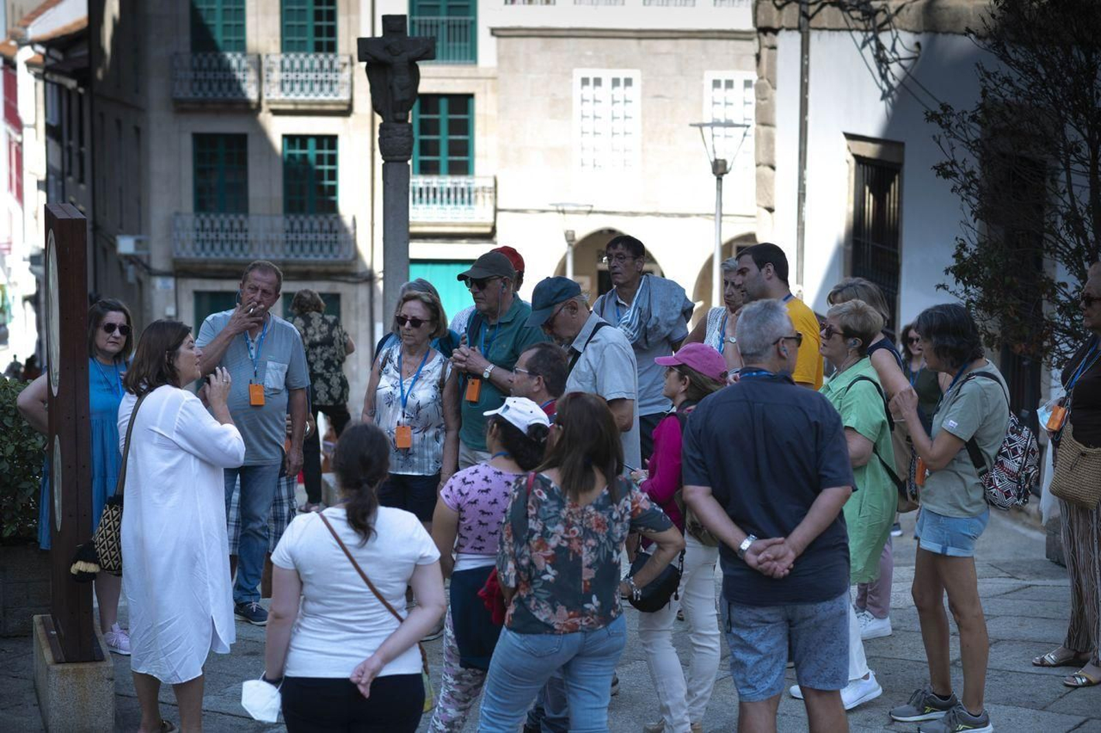 Turistas en Ourense. Foto de archivo.