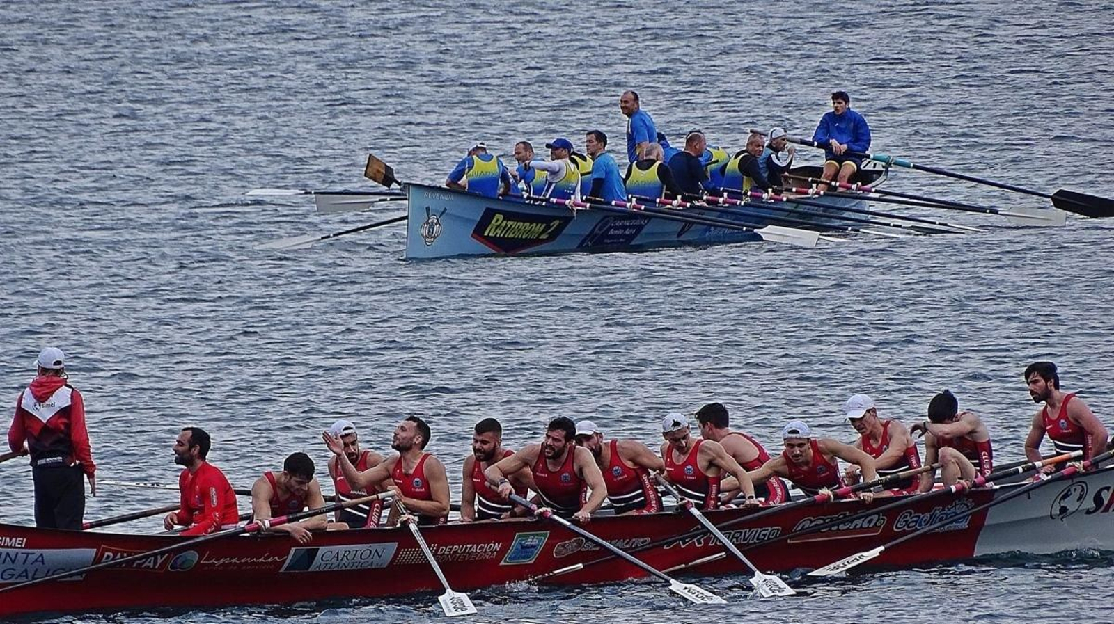 A traiñeira de Bueu rematou na cuarta praza onte na regata da súa casa.