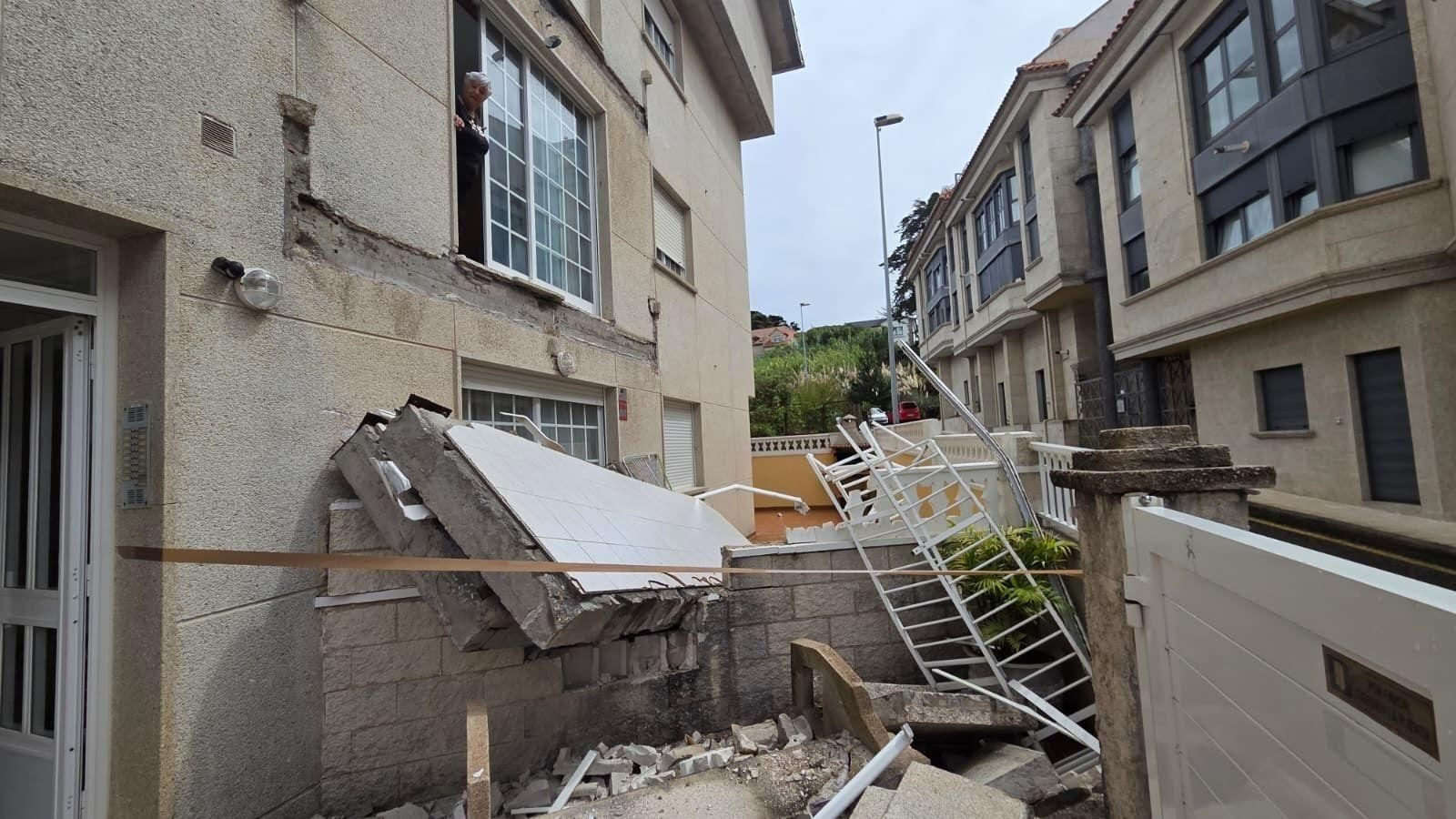 El edificio afectado