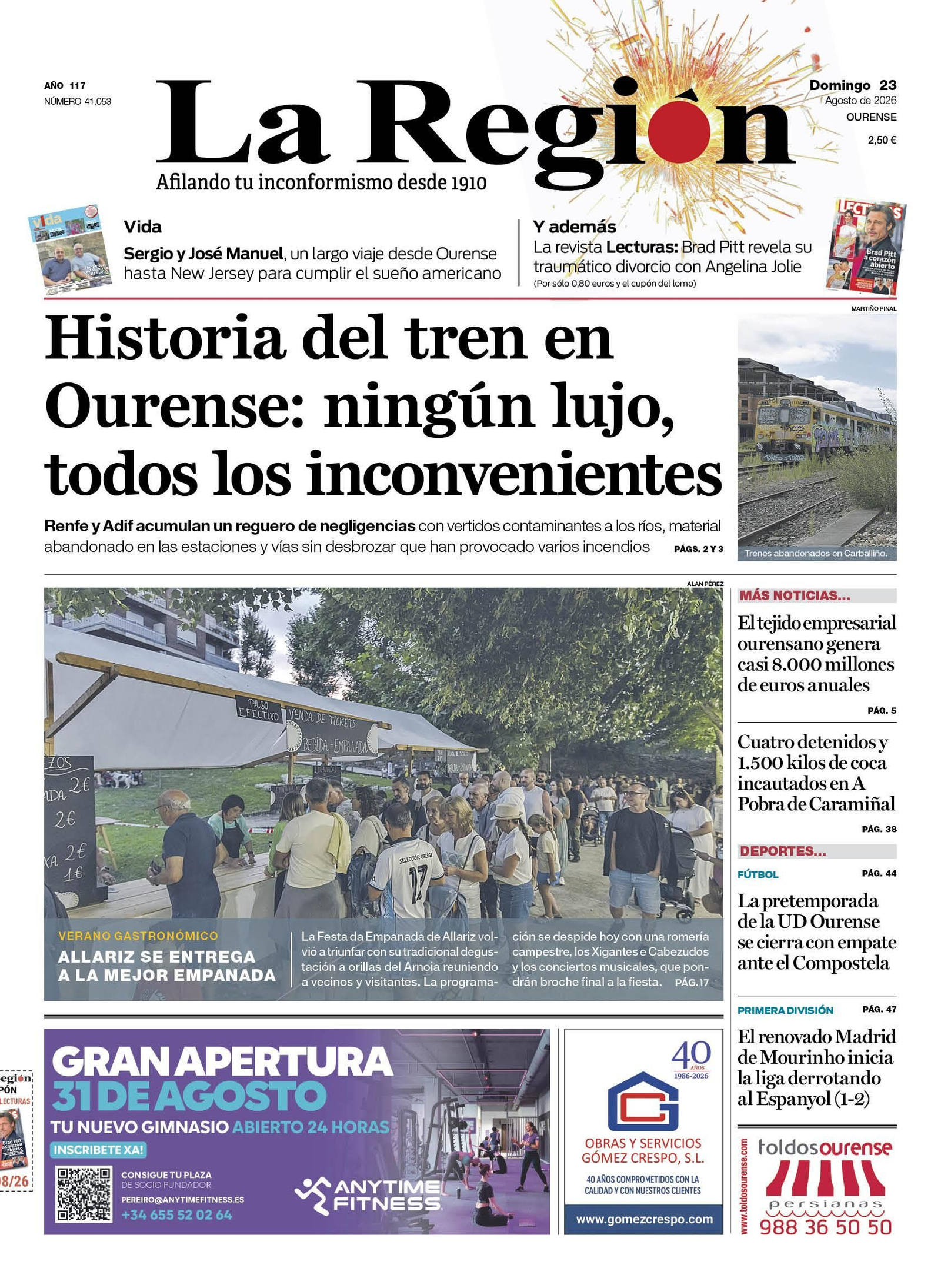 La portada de La Región