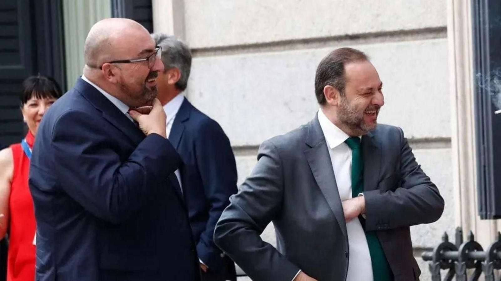 Koldo García y el exministro José Luis Ábalos en el Congreso.