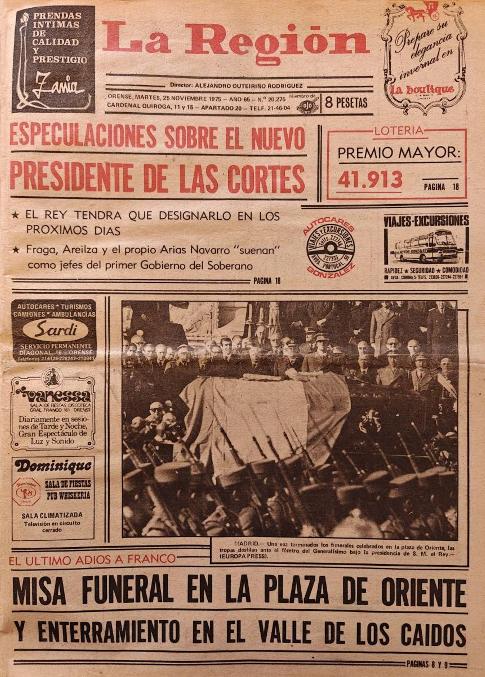 Primera página de 1975.