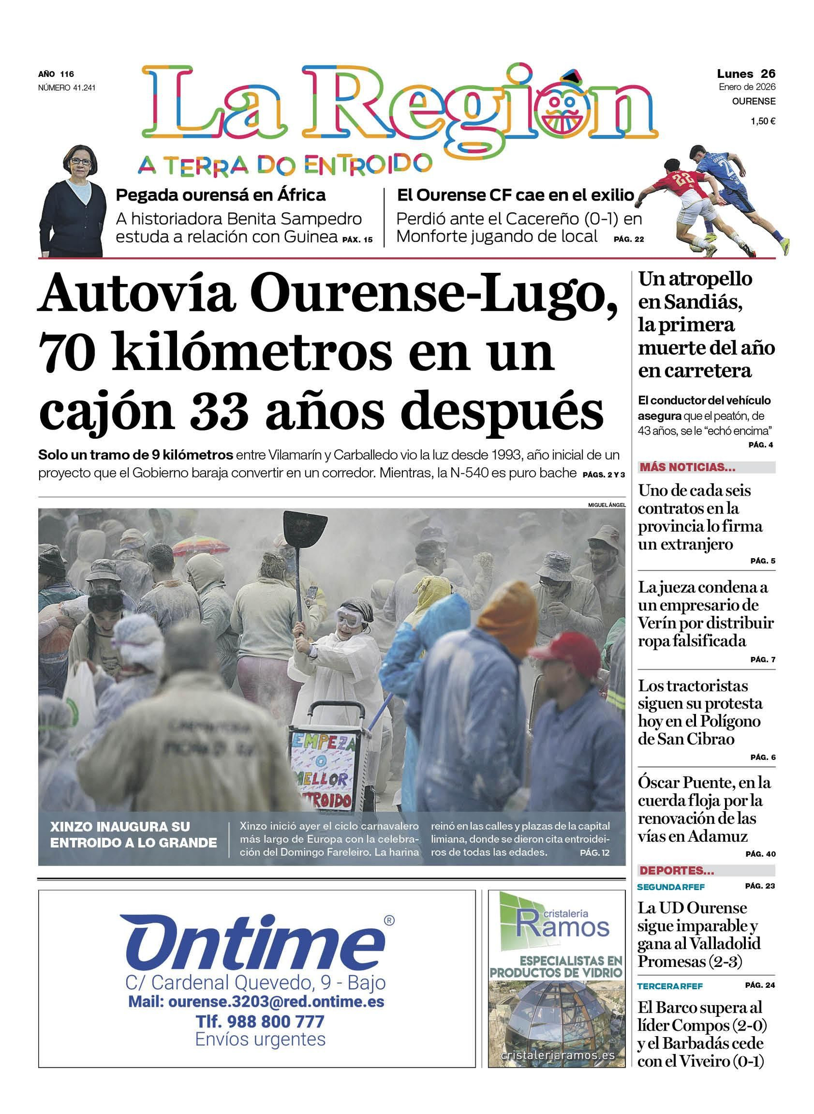 Portada de La Región