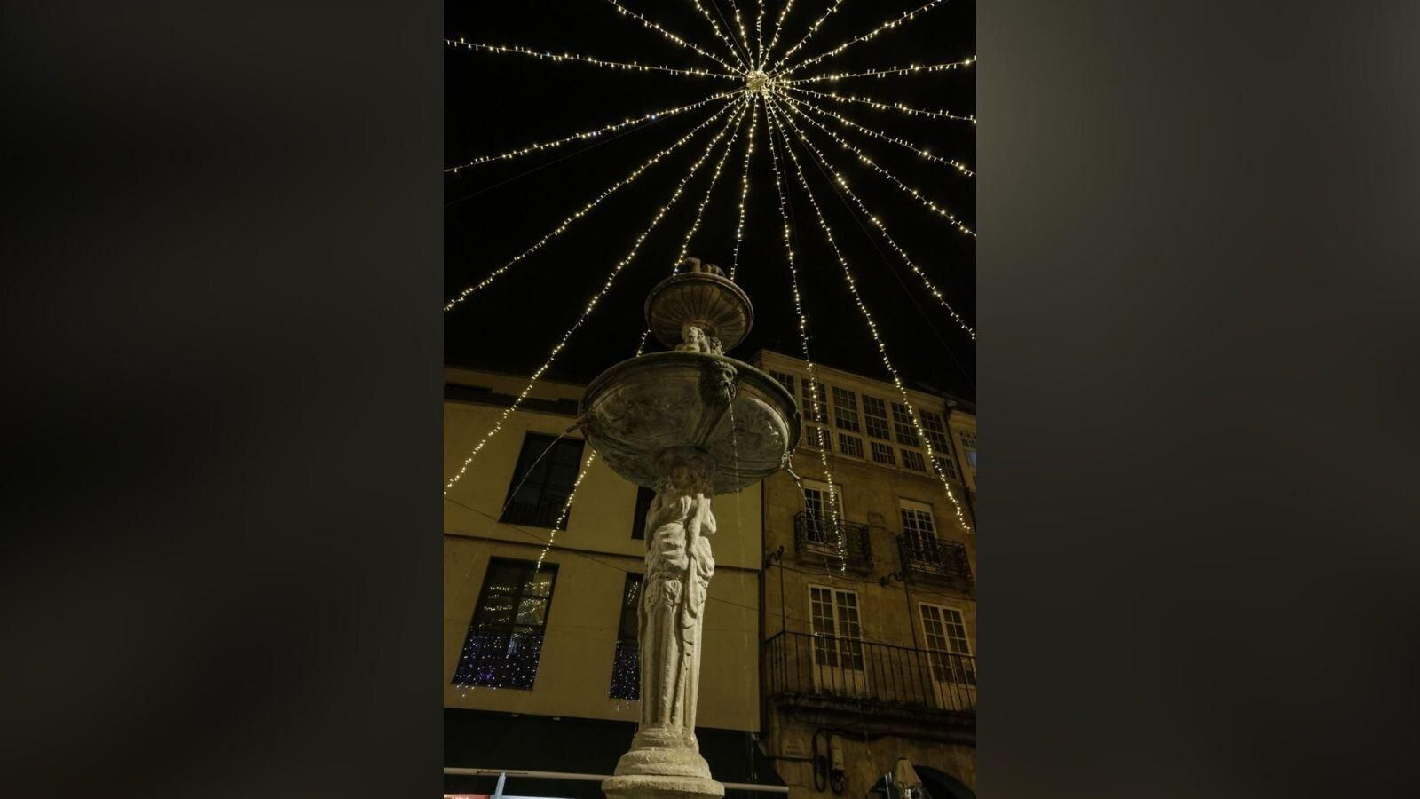 Luces de Navidad en Ourense.