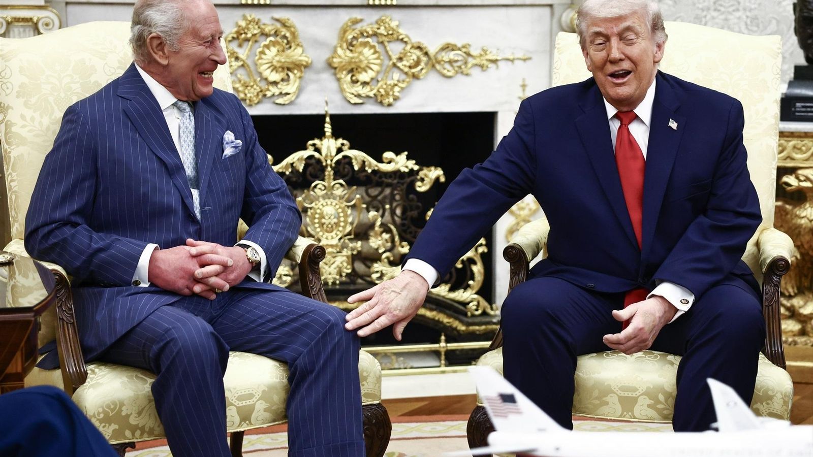 Trump con el rey de Inglaterra en la Casa Blanca