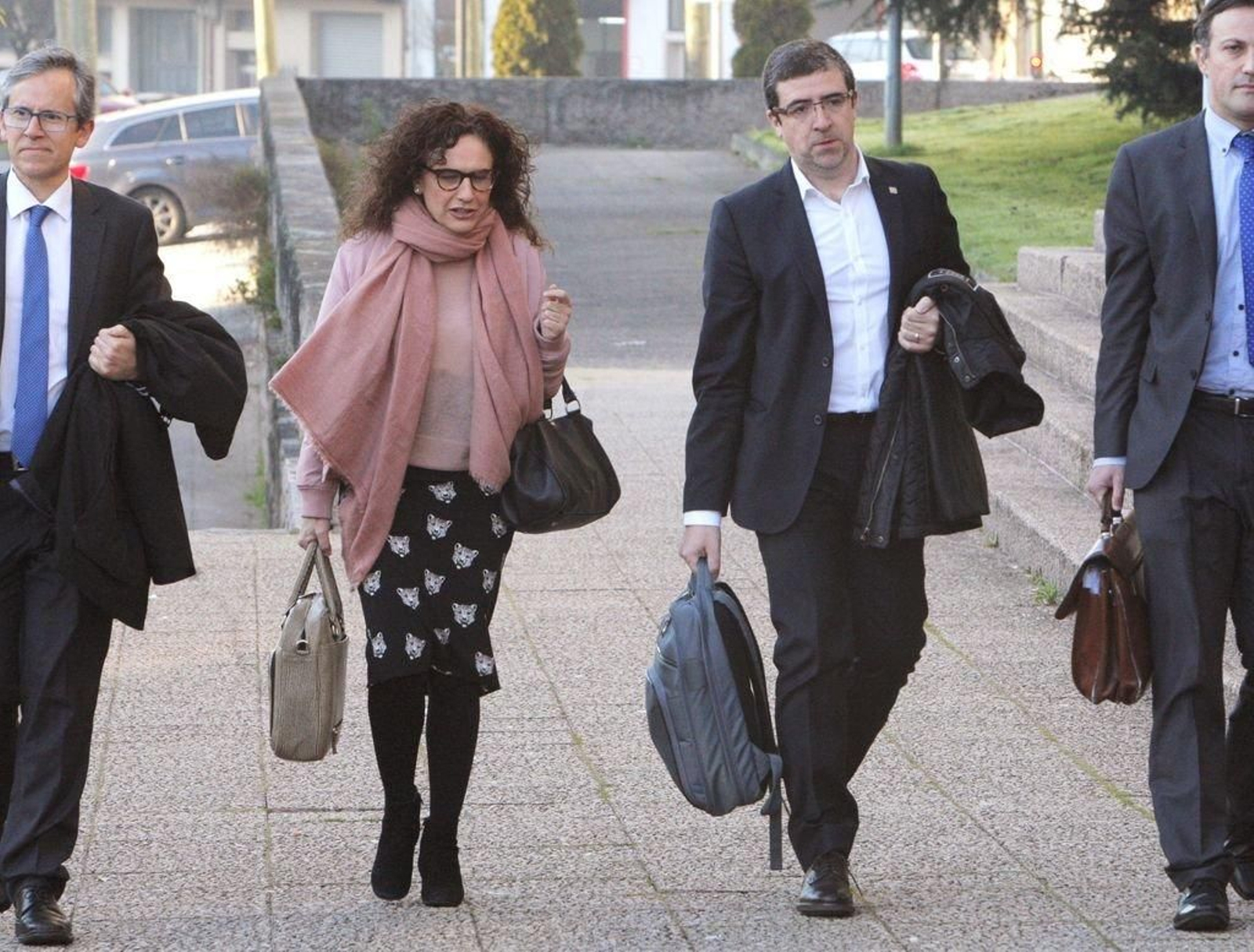 Carolina González-Criado y Félix Rubial, llegando a los juzgados de Santiago, en una imagen de 2017.